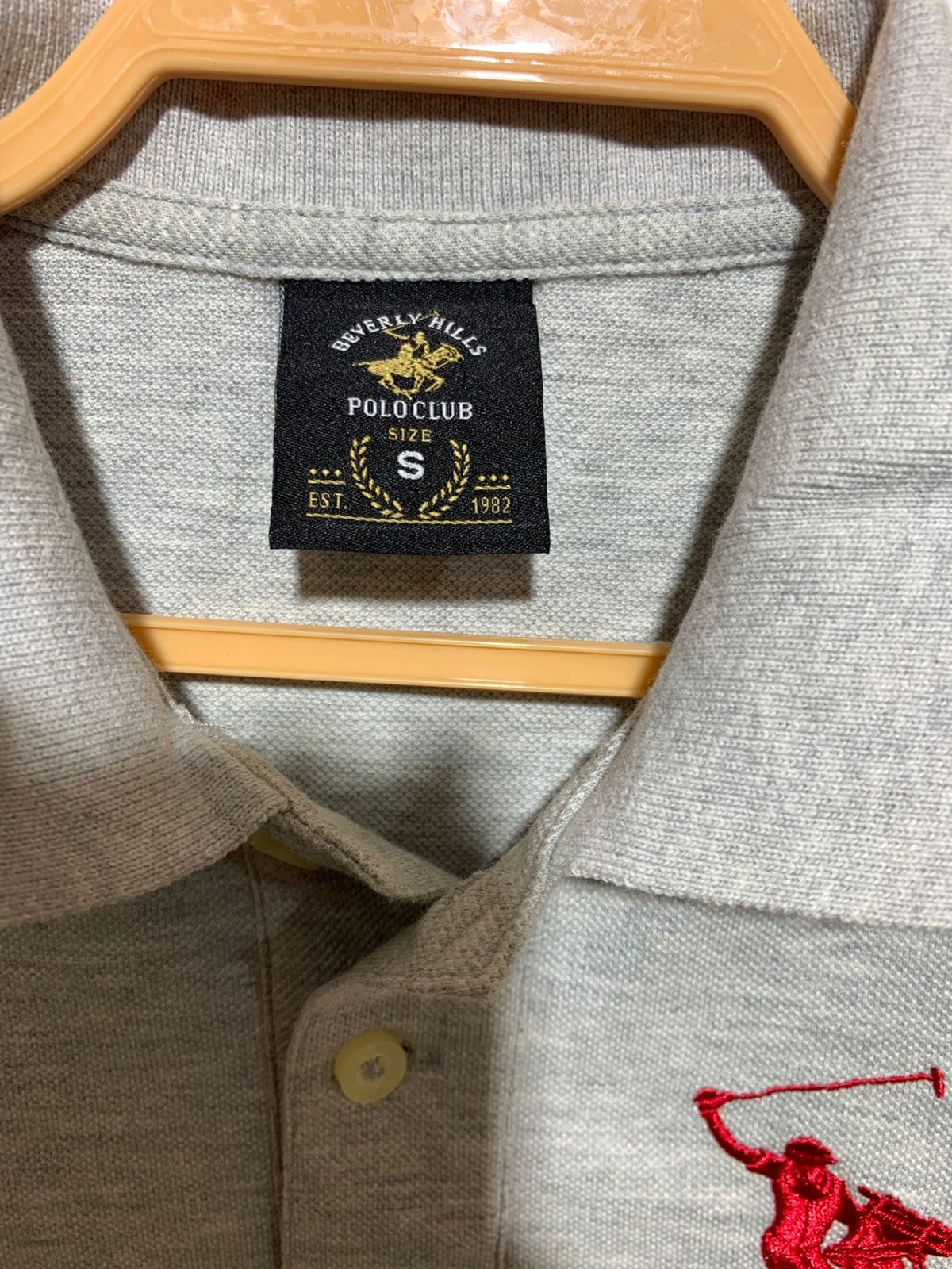 Beverly Hills Polo Club Boys Heather Grey "8" Logo Pique Polo Shirt - Size Estimated Age 6-8 Years AB1