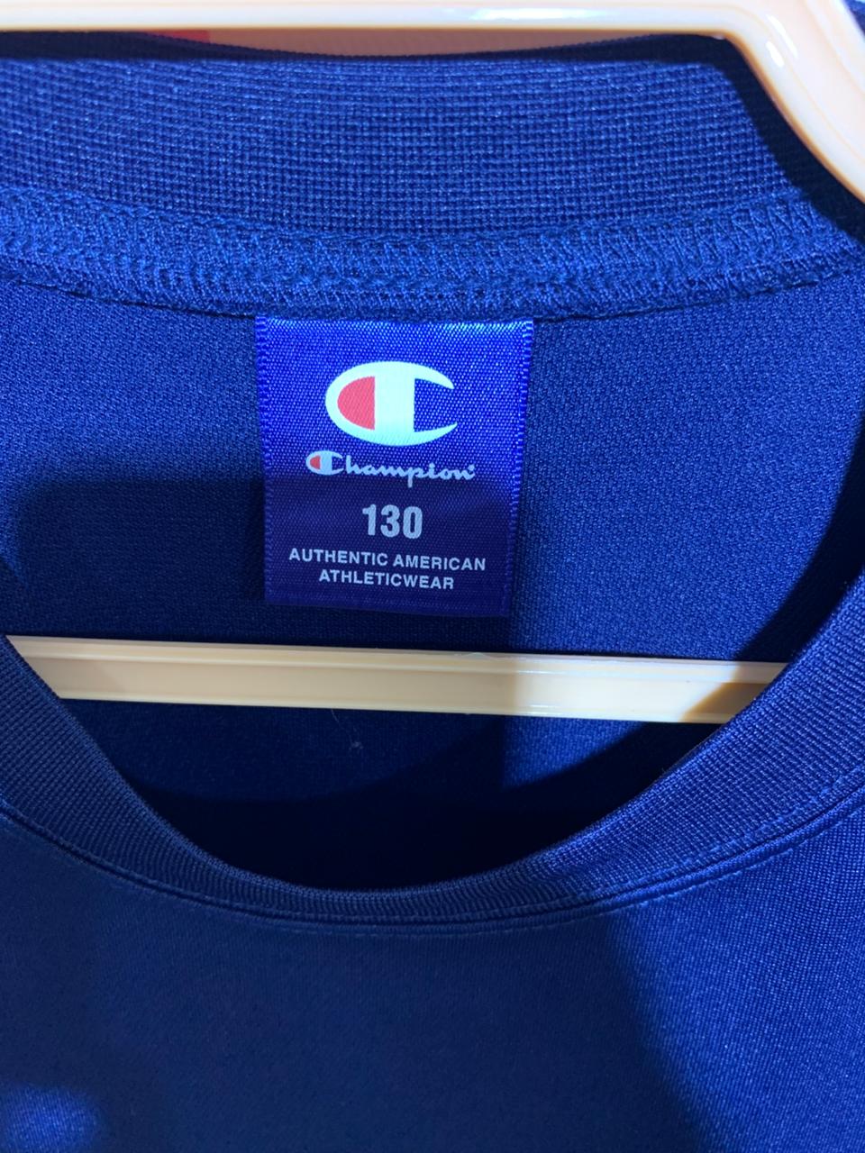 Champion Kids Navy Blue Authentic Athletic Performance Tee - Size Estimated Age 8-9 Years AB1