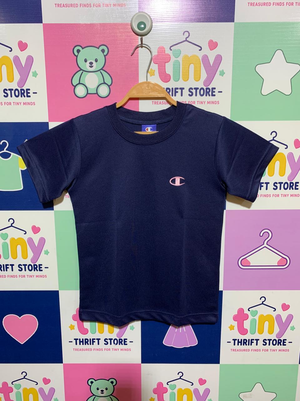 Champion Kids Navy Blue Authentic Athletic Performance Tee - Size Estimated Age 8-9 Years AB1