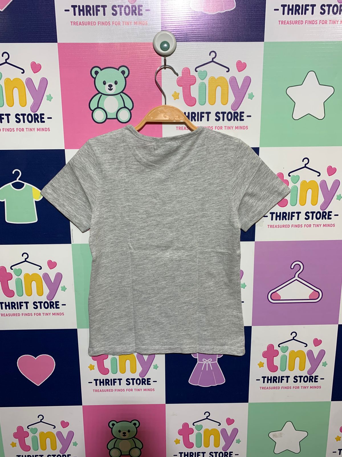 Kiabi Girls' Heather Grey "Girls Make The Rules" Graphic Tee – Size Estimated Age 10Y AB1
