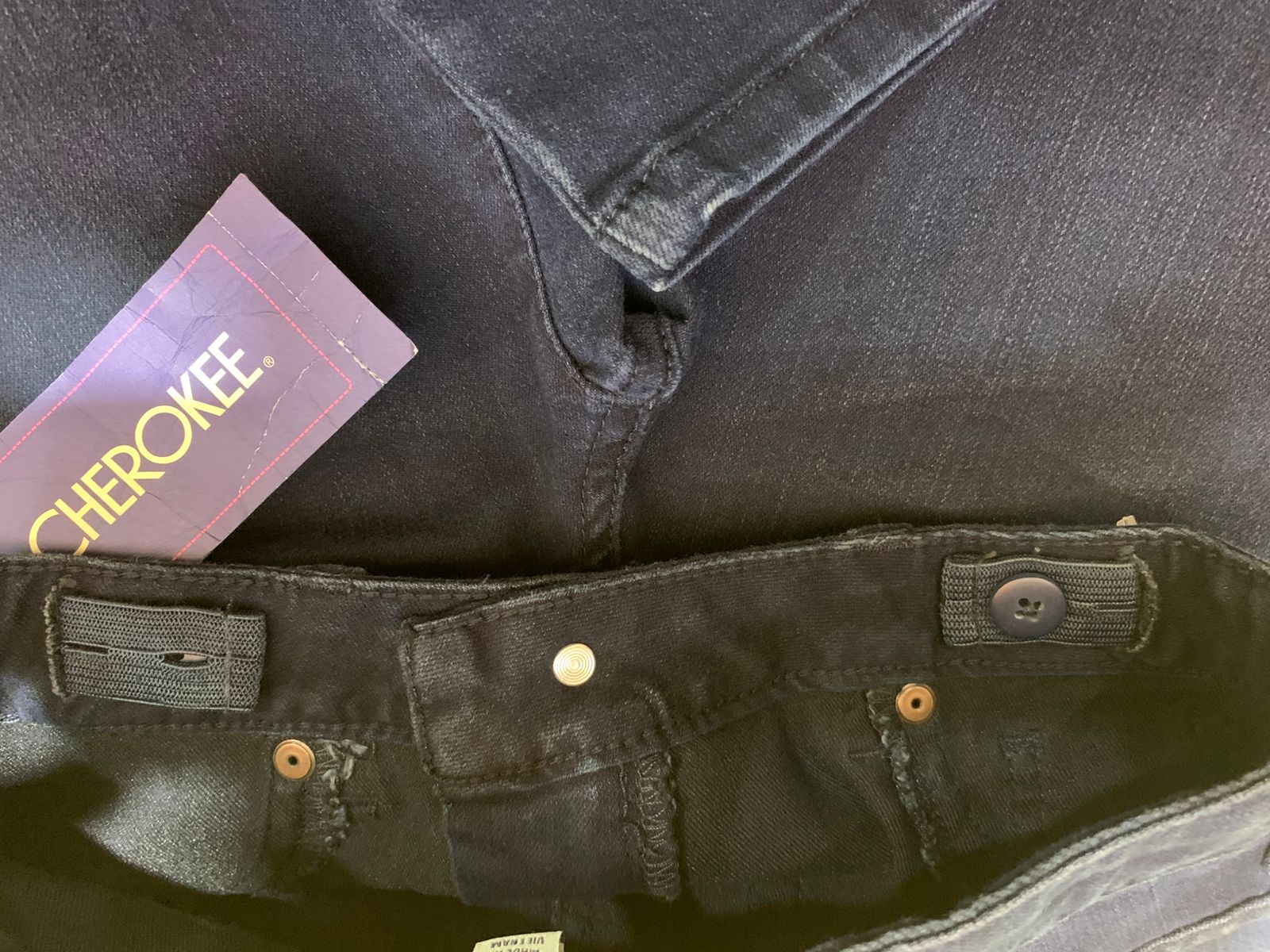 Cherokee Girls "Super Skinny" Dark Indigo Denim Jeans - Size Estimated Age 10 Years AB1