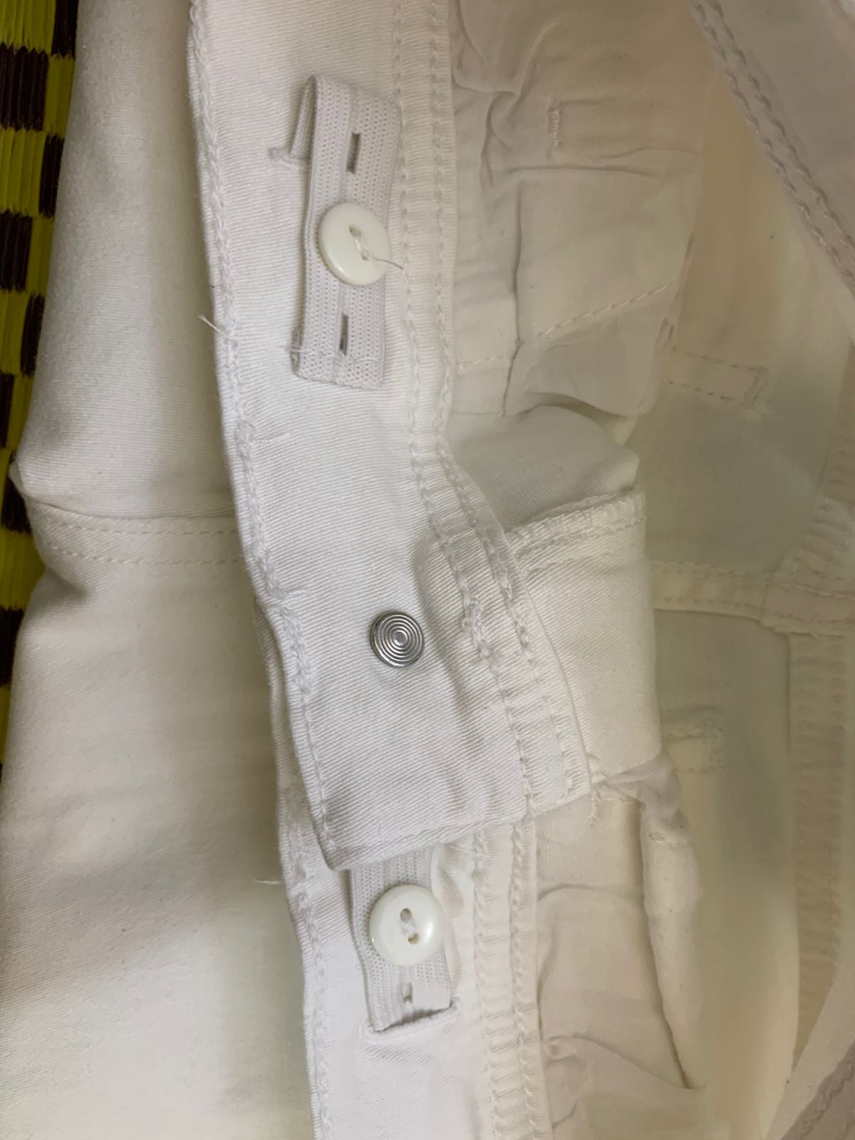 Kiabi Girls Crisp White "Skinny Fit" Denim Jeans - Size Estimated Age 10 Years AB1