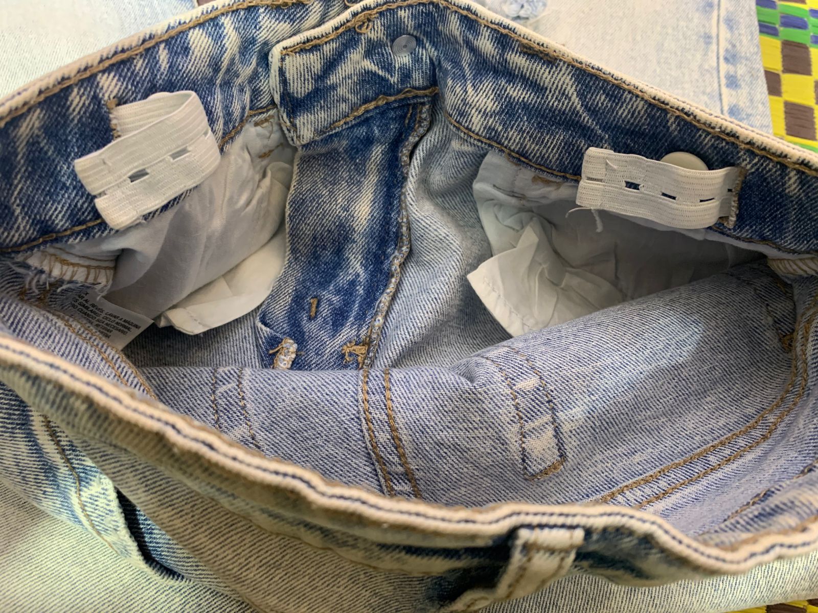 Art Class Girls Wide-Leg Light Wash Distressed Denim Jeans - Size Estimated Age 10 Years AB1
