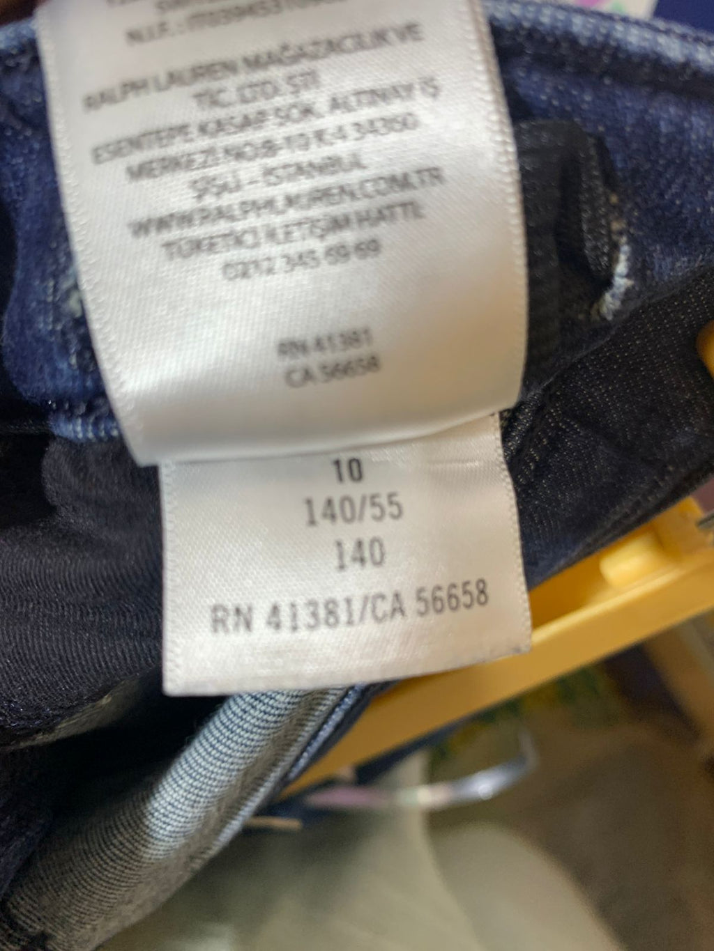 Polo Ralph Lauren Kids Dark Indigo Slim-Fit Denim Jeans - Size Estimated Age 10 Years AB1