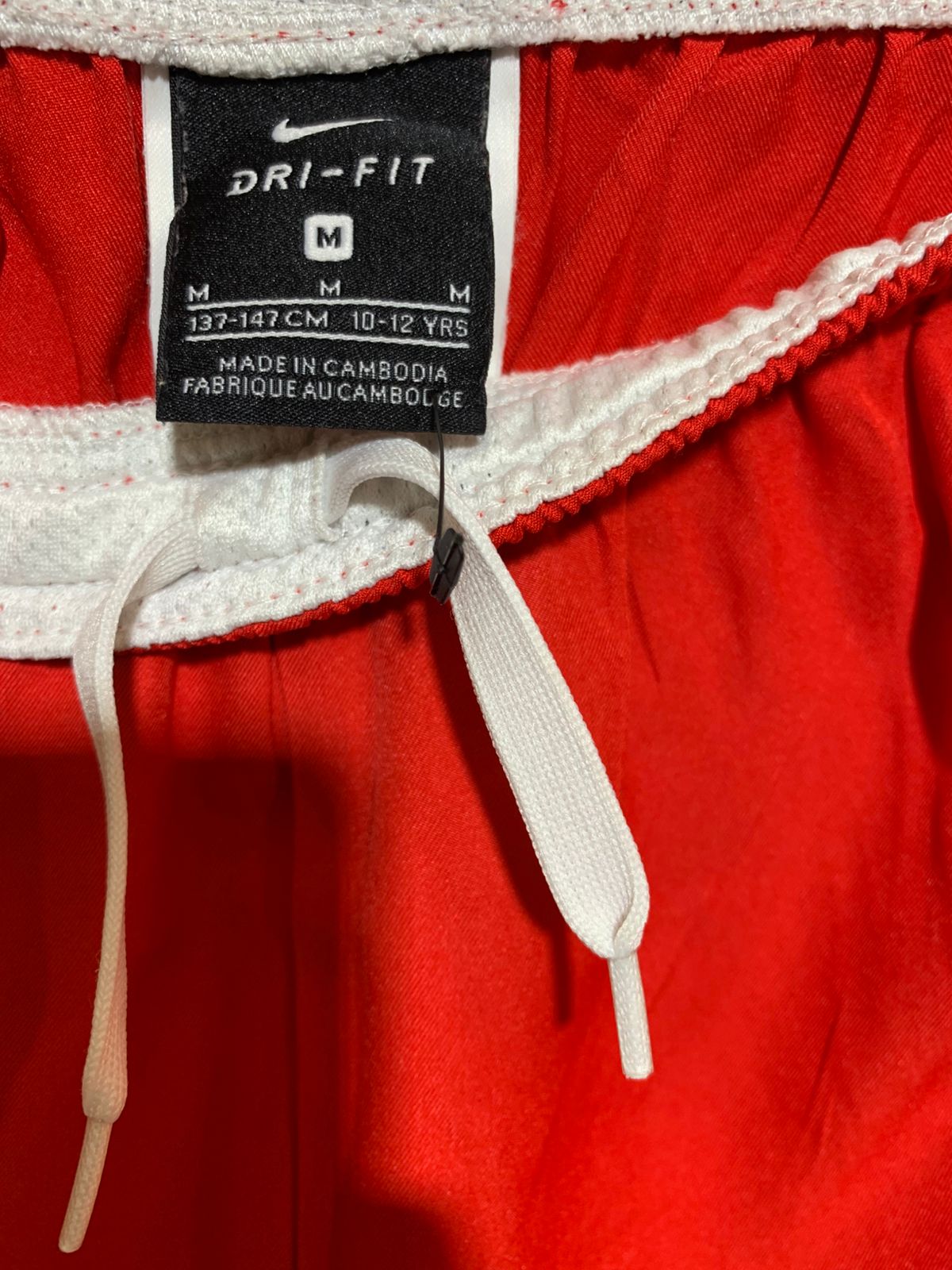 Nike Boys Red Dri-FIT Athletic Shorts with Number 3 Graphic - Size Medium (10-12 YRS) AB1