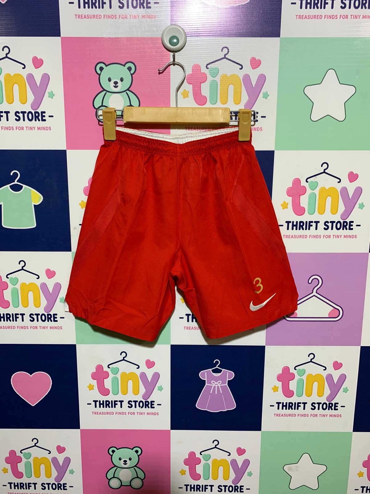 Nike Boys Red Dri-FIT Athletic Shorts with Number 3 Graphic - Size Medium (10-12 YRS) AB1