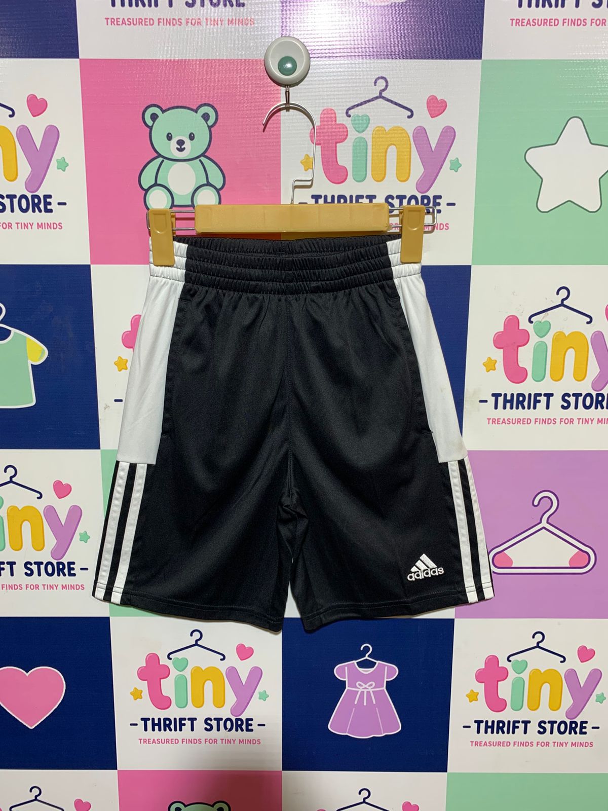 Adidas Boys Black & White Performance Athletic Shorts - Size Medium (10-12) AB1