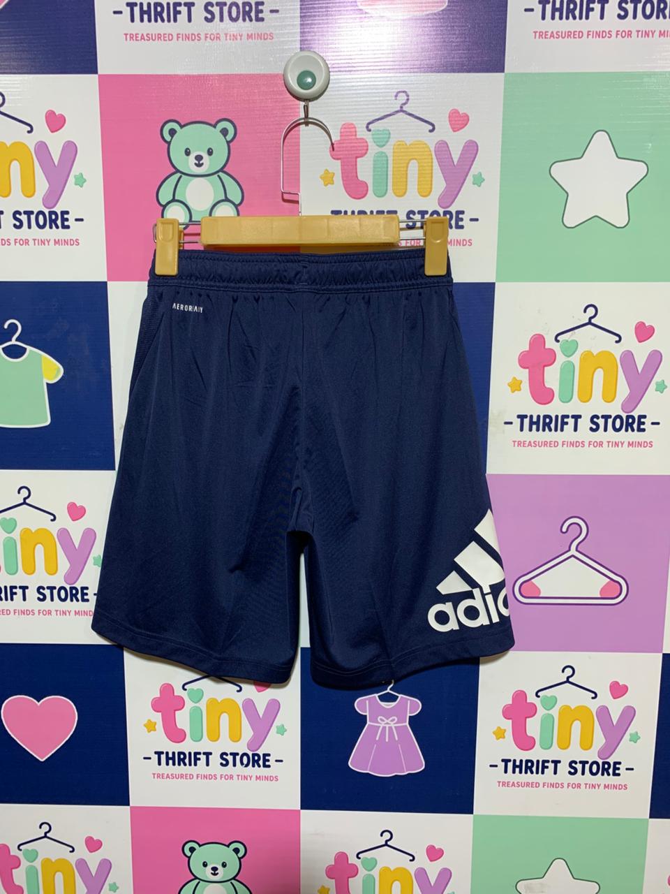 Adidas Boys Navy Blue AEROREADY Performance Athletic Shorts - Size M (11-12Y) AB1