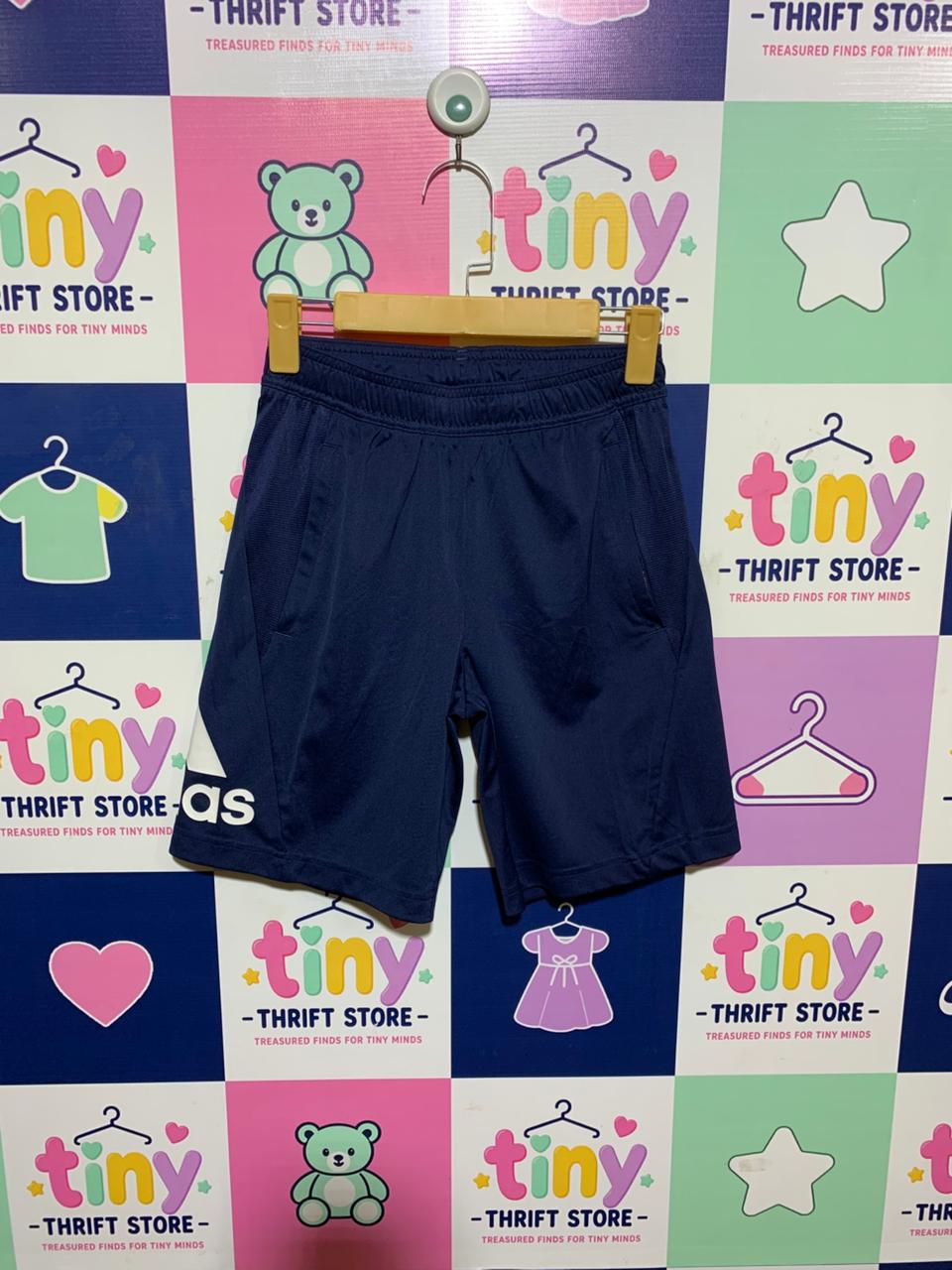 Adidas Boys Navy Blue AEROREADY Performance Athletic Shorts - Size M (11-12Y) AB1