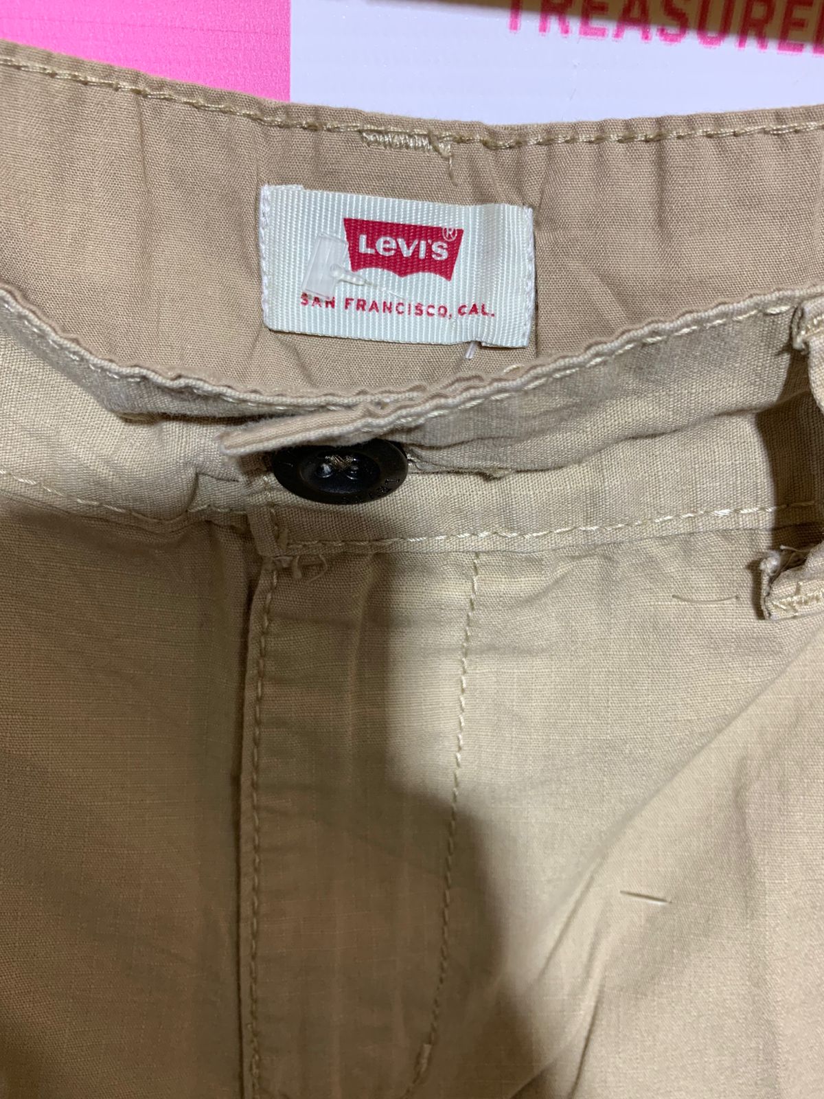 Levi's Boys Khaki Ripstop Cargo Shorts - Size Estimated Age 10-12 Years AB1