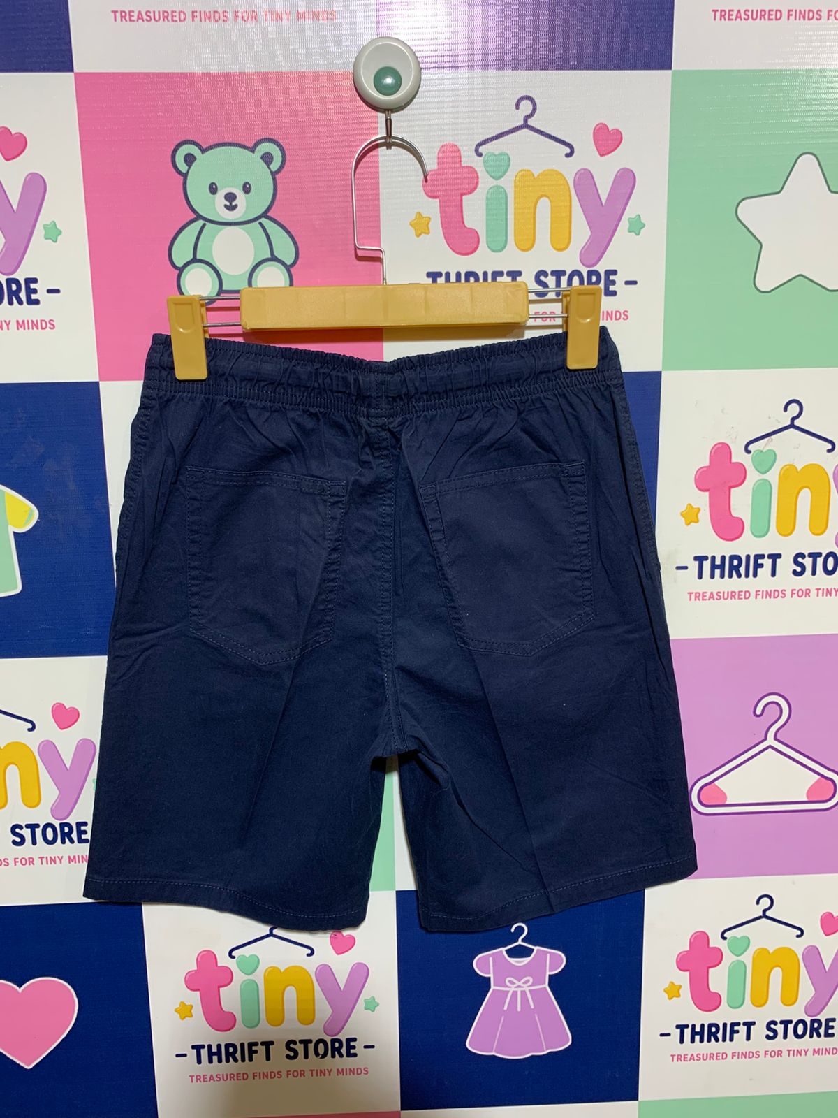 Cat & Jack Boys’ Navy Blue Pull-On Chino Shorts - Size L (10/12) AB1
