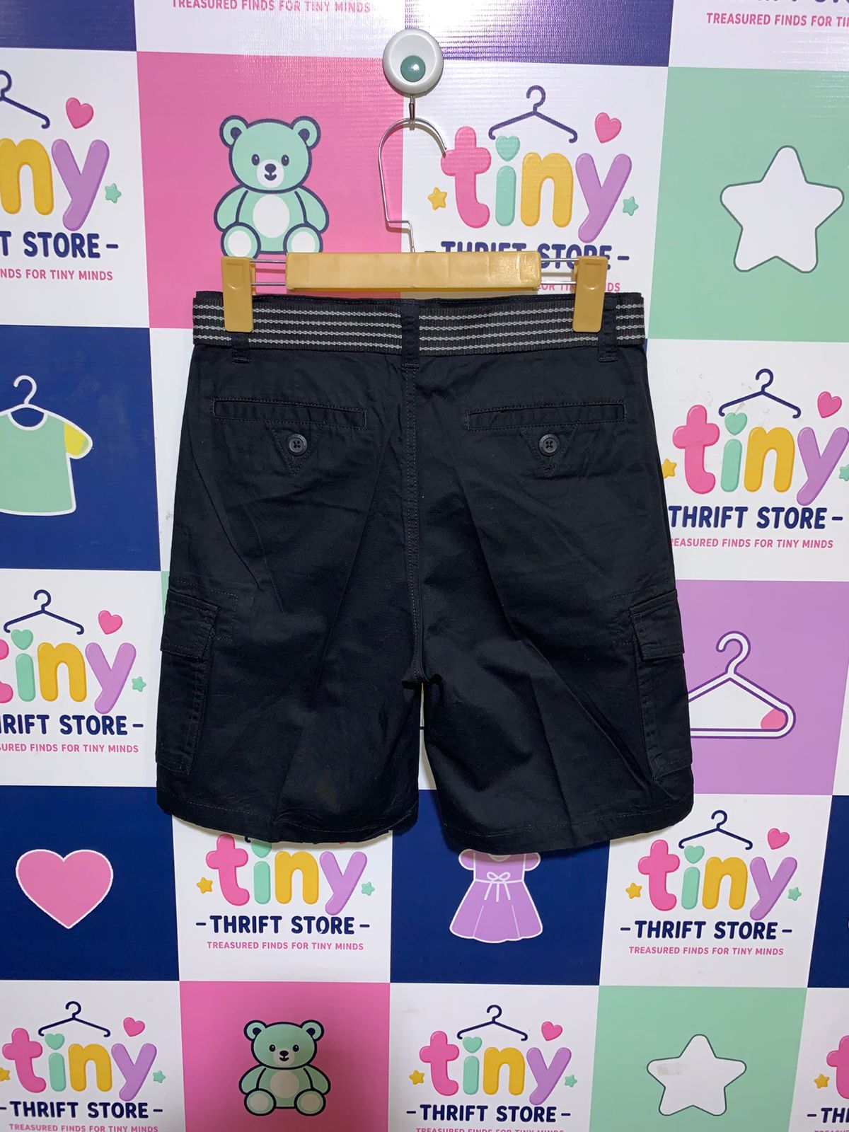 Ring of Fire Boys' Black Belted Cargo Shorts - Size 12 (Estimated Age 11-12Y) AB1