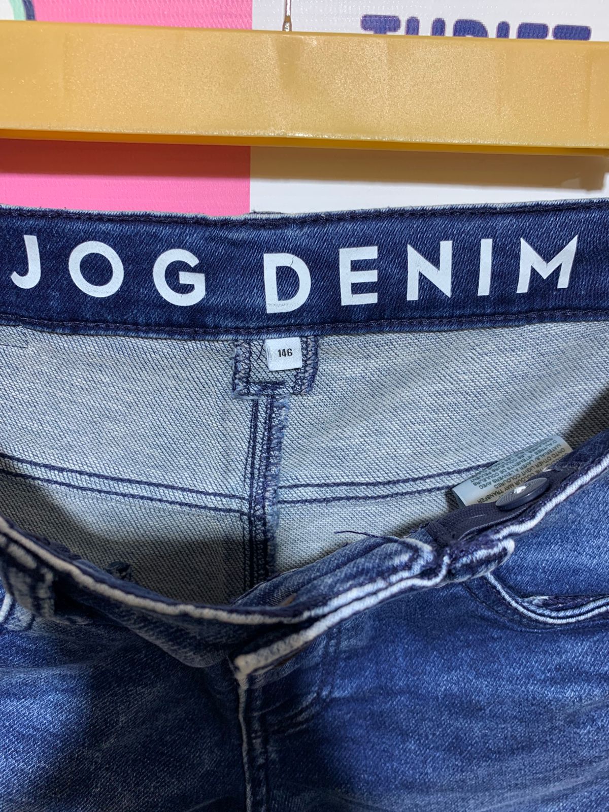C&A Boys "Jog Denim" Acid Wash Blue Denim Shorts - Size 146 (Estimated Age 10-11Y) AB1