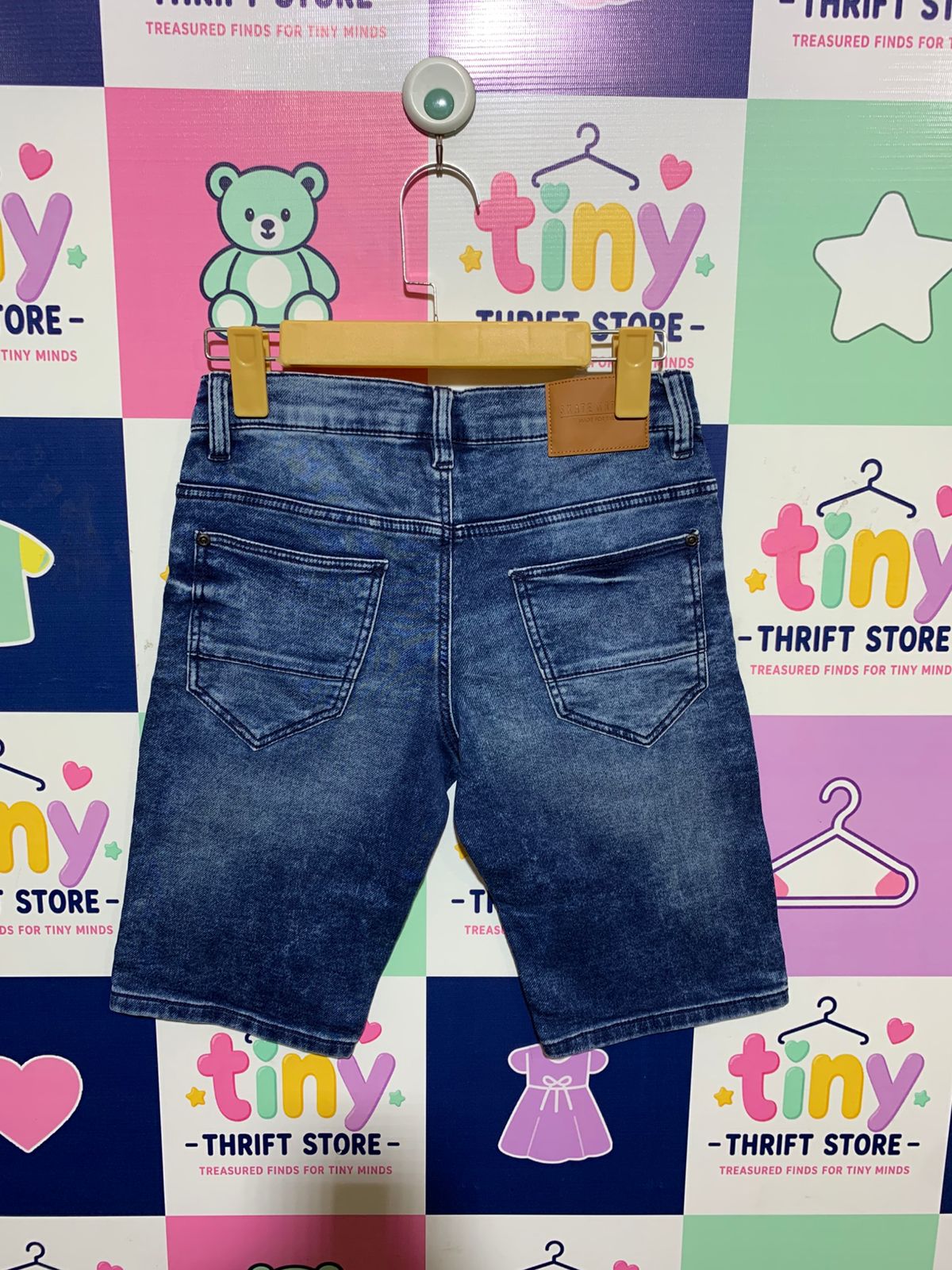 C&A Boys "Jog Denim" Acid Wash Blue Denim Shorts - Size 146 (Estimated Age 10-11Y) AB1