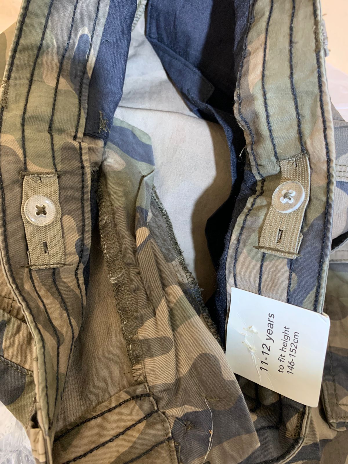 George. Boys Camo Cargo Shorts - Age 11-12 Years (Height 146-152cm) AB1