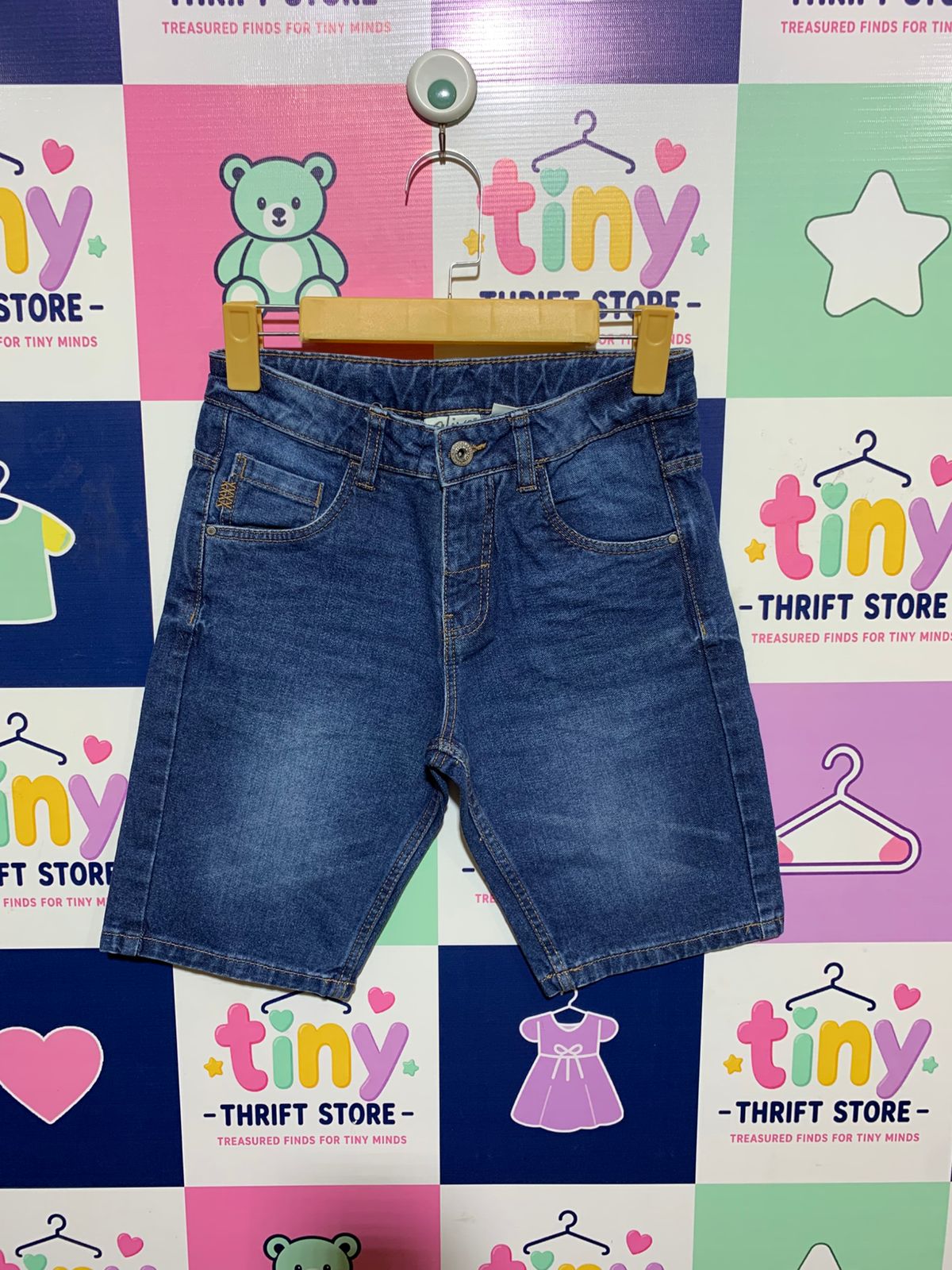 Alive Boys Classic Indigo Denim Shorts with Adjustable Waist - Size 146 (Age 10-11) AB1