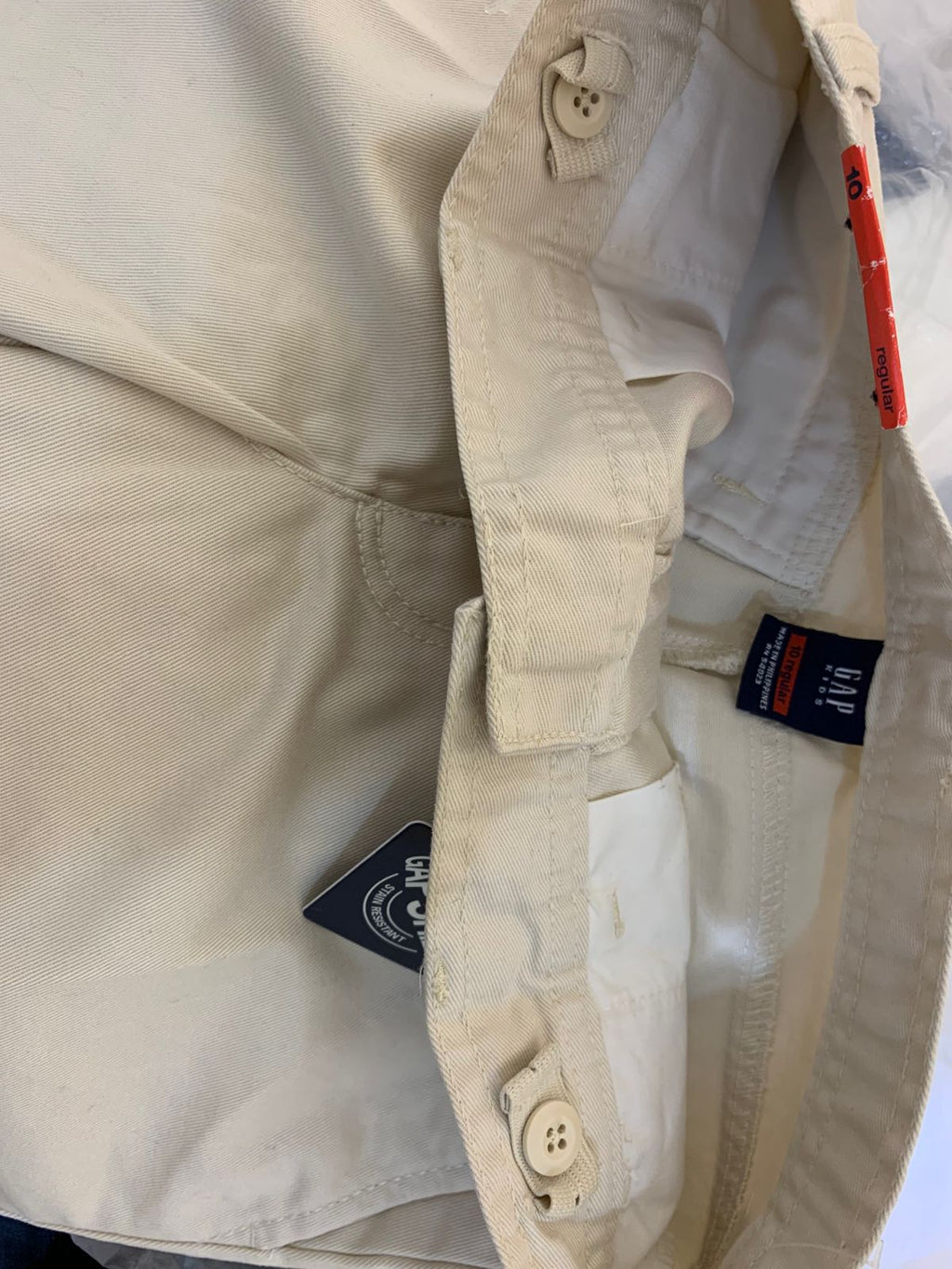 Gap Kids Boys Khaki "GapShield" Stain-Resistant Chino Shorts - Size 10 Regular AB1