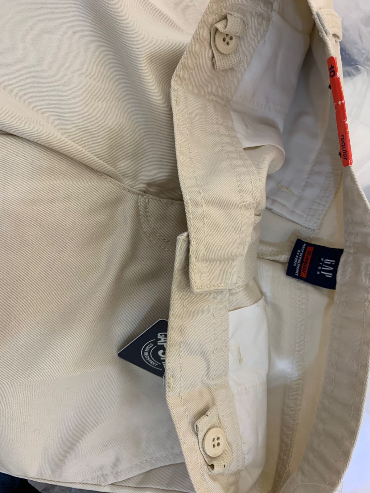 Gap Kids Boys Khaki "GapShield" Stain-Resistant Chino Shorts - Size 10 Regular AB1