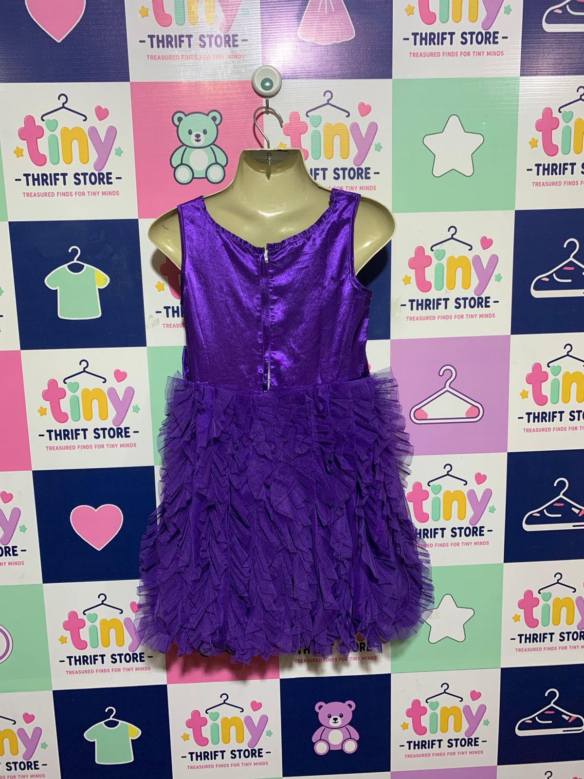 Kristi Purple Sequin Ruffle Party Dress - Size 10 AB1