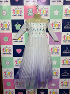Bibei Beiniu Girls Frozen Elsa Inspired White and Purple Ombre Tulle Mesh Tutu Dress - Size 140 (Estimated Age 9-10 Years) Girls AB1