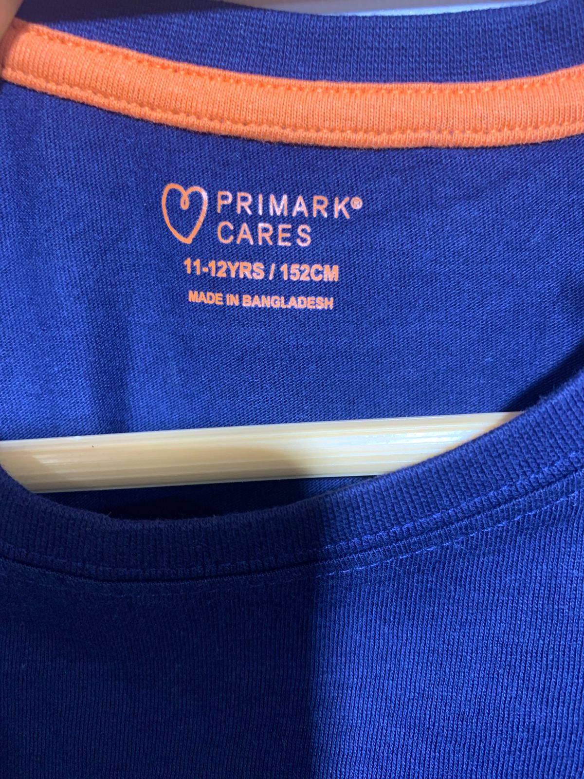 Primark Cares Boys Navy Blue "GOAL!" Soccer Graphic Tee - Size Estimated Age 11-12Y AB1