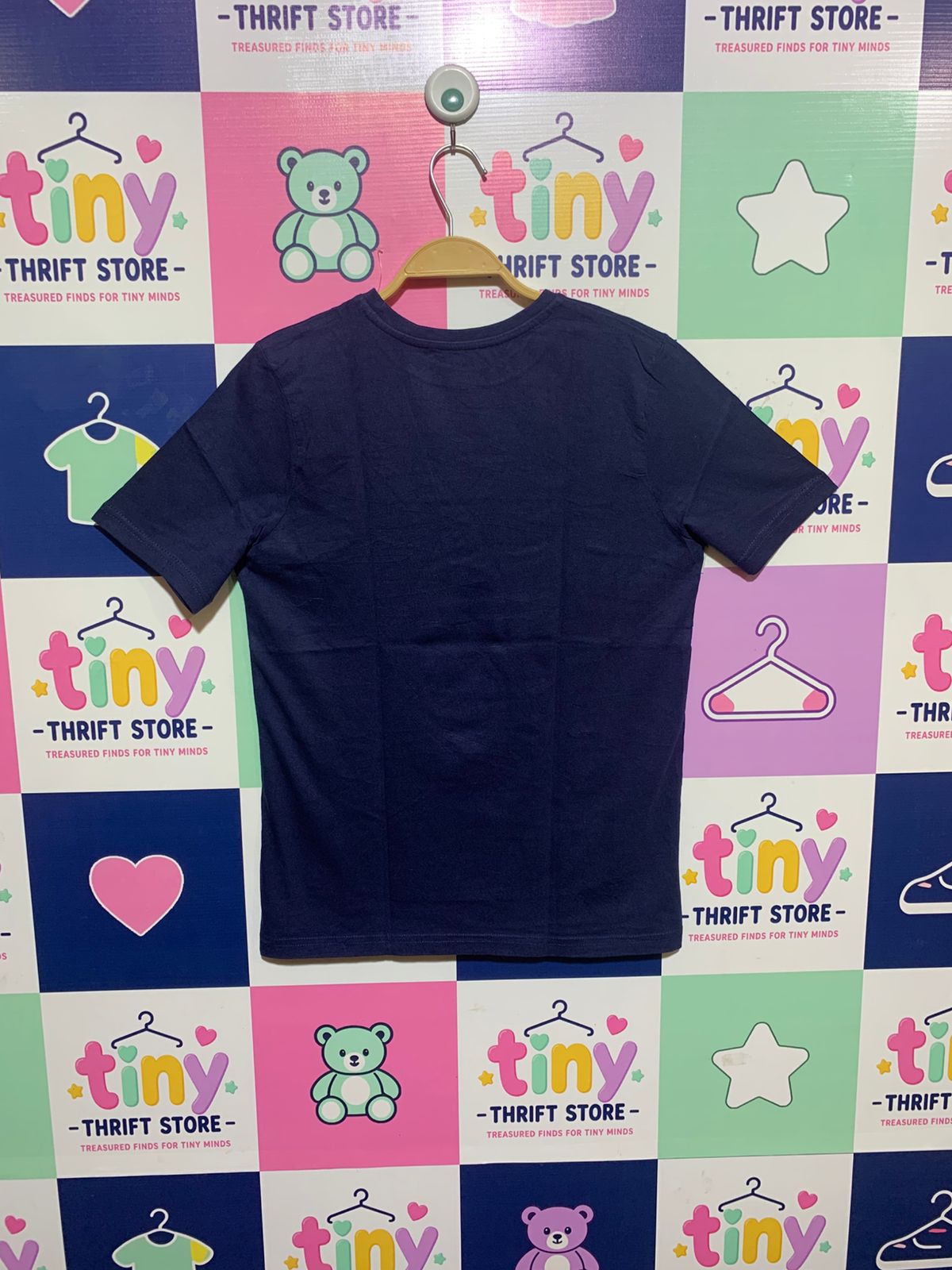 Primark Cares Boys Navy Blue "GOAL!" Soccer Graphic Tee - Size Estimated Age 11-12Y AB1