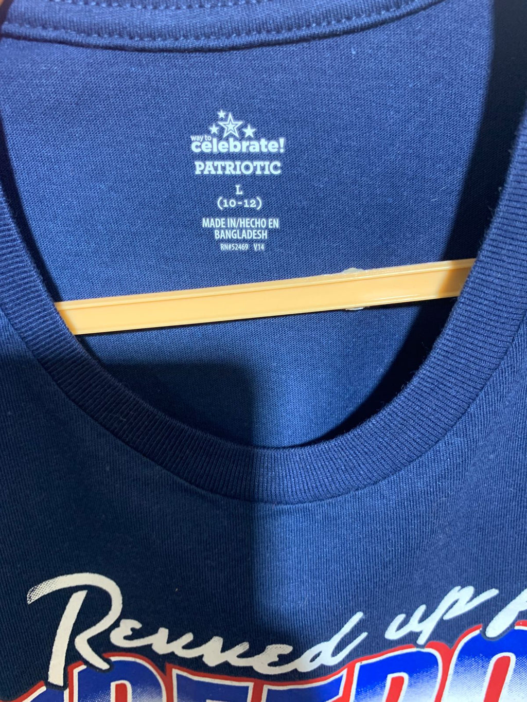 Way to Celebrate! Boys Navy Blue "Revved up for Freedom" Muscle Tank – Size (10-12) Estimated Age 10-12 Years AB1