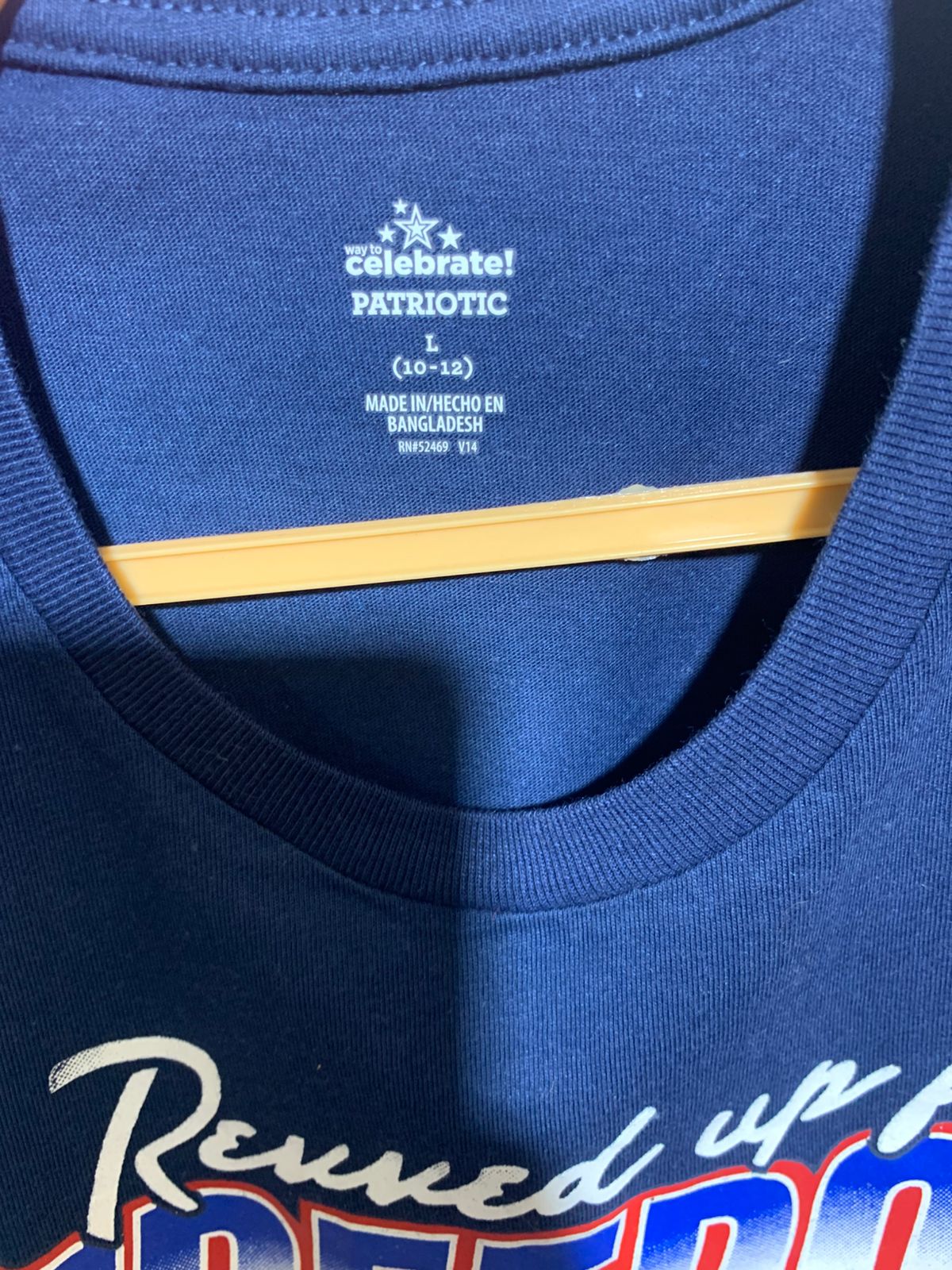 Way to Celebrate! Boys Navy Blue "Revved up for Freedom" Muscle Tank – Size (10-12) Estimated Age 10-12 Years AB1