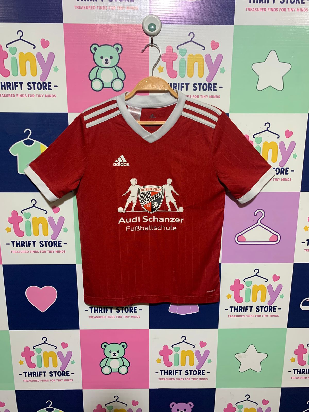 Adidas FC Ingolstadt 04 "Audi Schanzer Fußballschule" Youth Training Jersey - Red, Size YM AB1