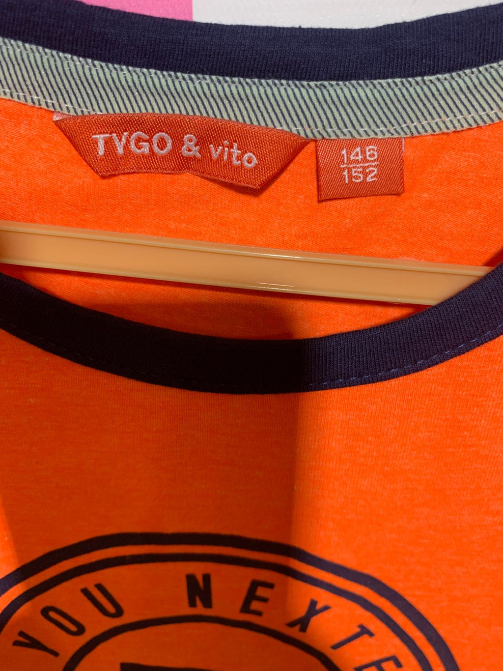 Tygo & Vito Boys Neon Orange "See You Nexterday" Graphic Sleeveless Tank - Size 146/152 (Age 11-12Y) AB1
