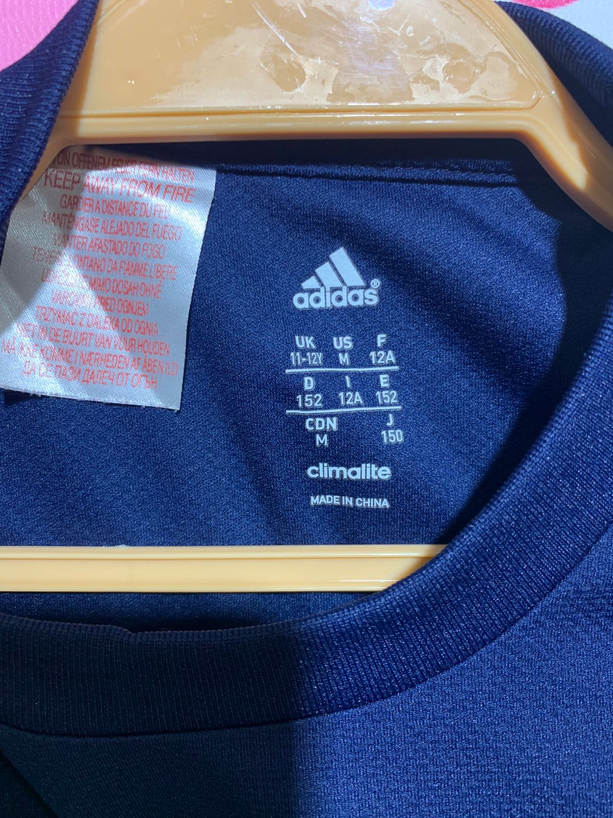 Adidas Boys Navy & Volt "Nitrocharge" Climalite Performance Soccer Tee - Size US M (10-12Y) AB1