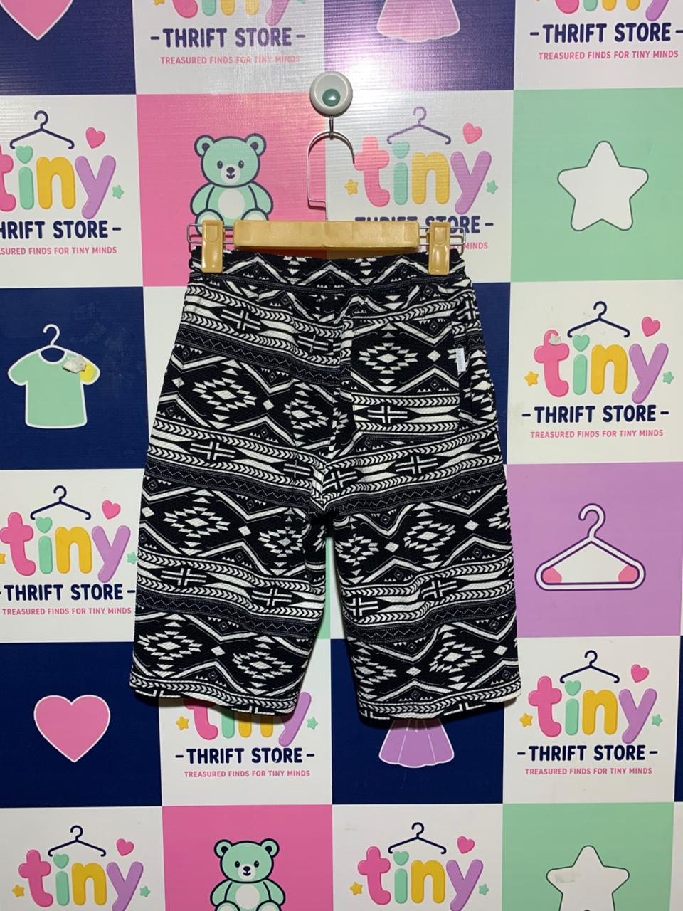 Unbranded Japanese Import Kids Aztec Geometric Print Drawstring Shorts - Size Estimated Age 11-13 Years AB1