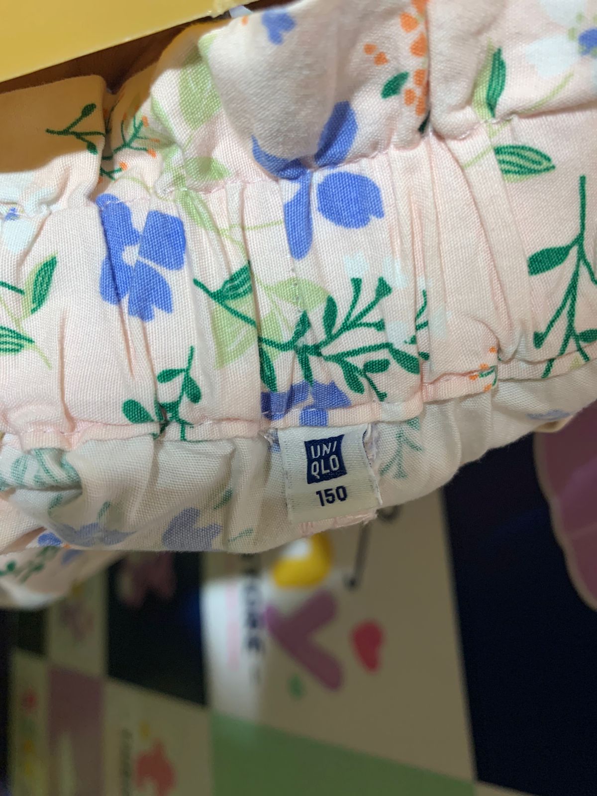 UNIQLO Girls Pastel Pink Floral Elastic Waist Summer Shorts – Size 150 (Est. Age 11-12Y) AB1