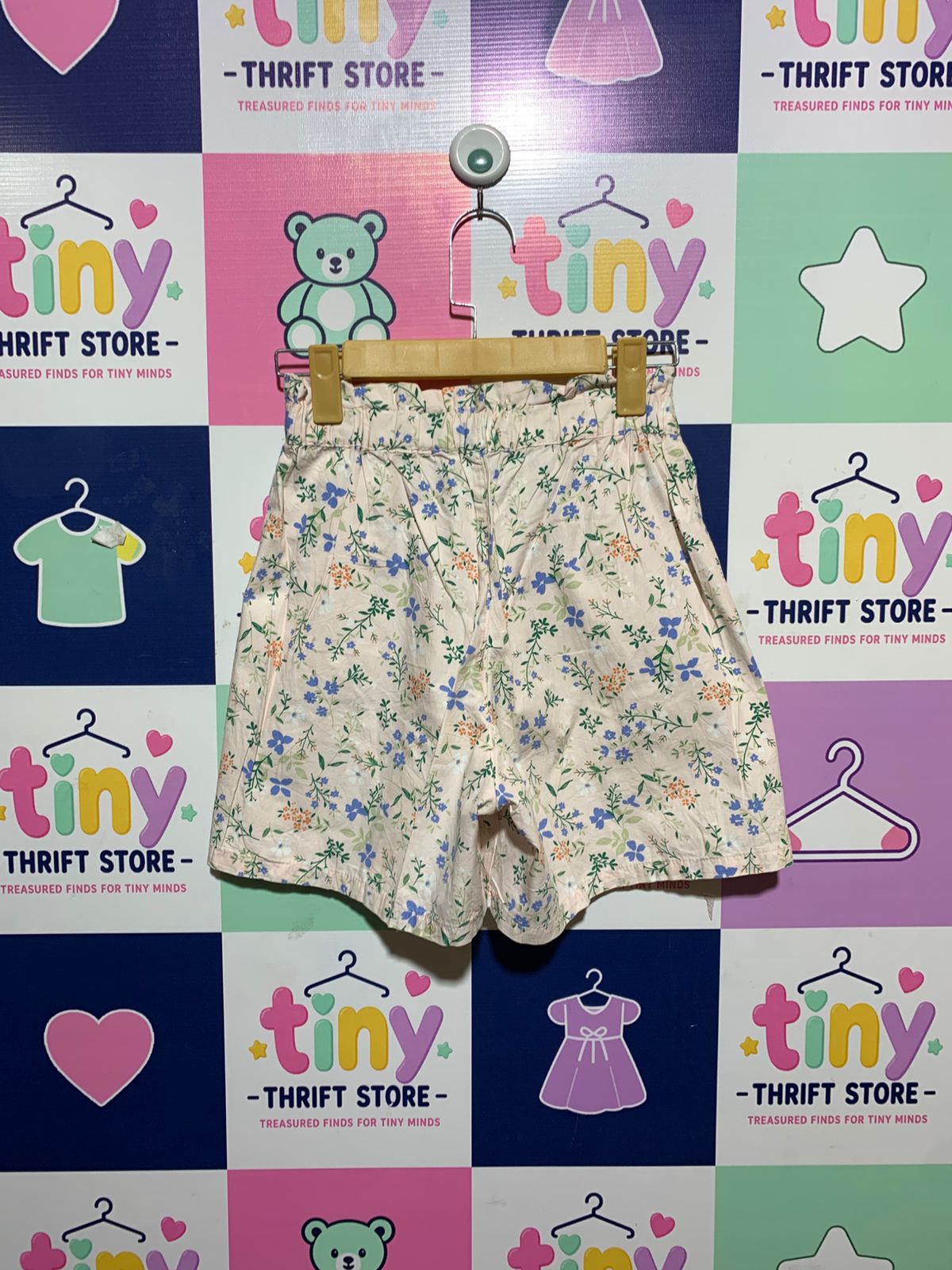 UNIQLO Girls Pastel Pink Floral Elastic Waist Summer Shorts – Size 150 (Est. Age 11-12Y) AB1