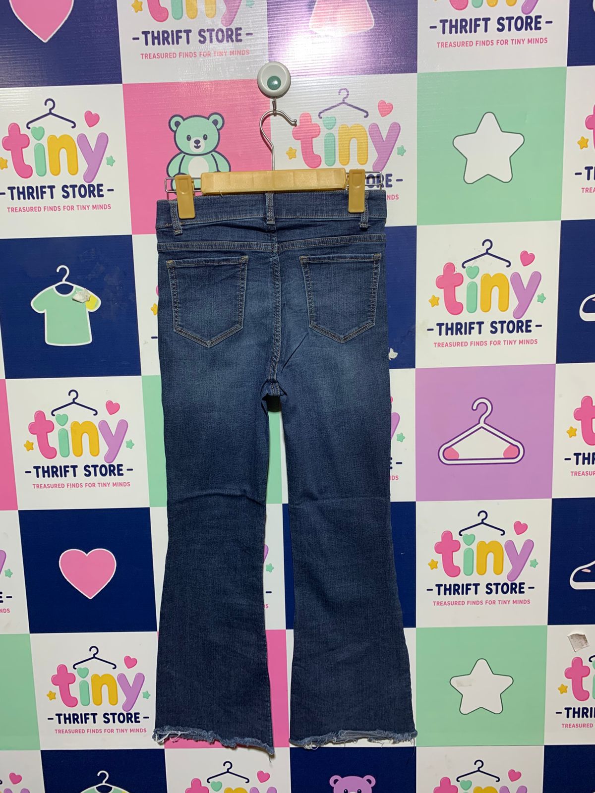 Wonder Nation Girls Distressed Flare Jegging – Size L (10-12) Estimated Age 10-12 Years AB1