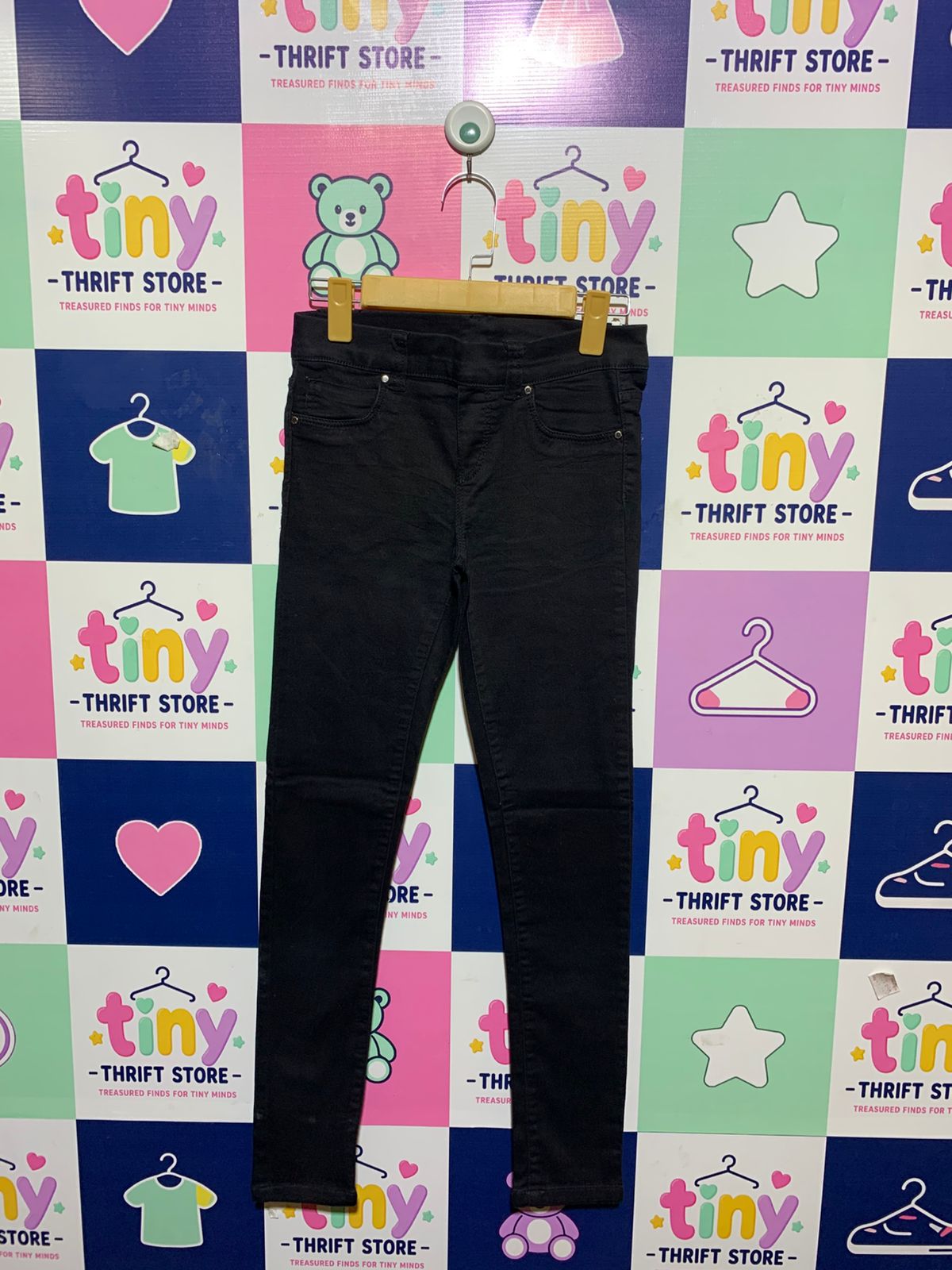 Page One Young Girls Sleek Black Jeggings – Size 11-12 Years (152 cm) AB1