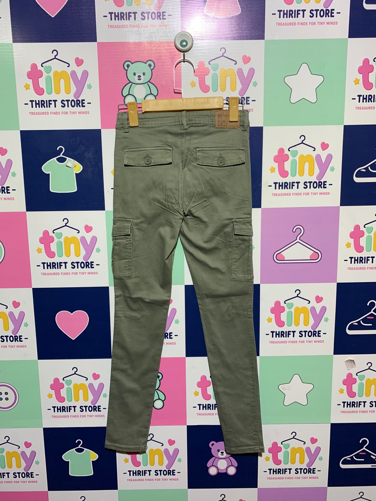 Blue Ridge Girls Jade Green "Jane Combat" Slim Fit Cargo Pants - Size 152 Estimated Age 11-12 Years AB1