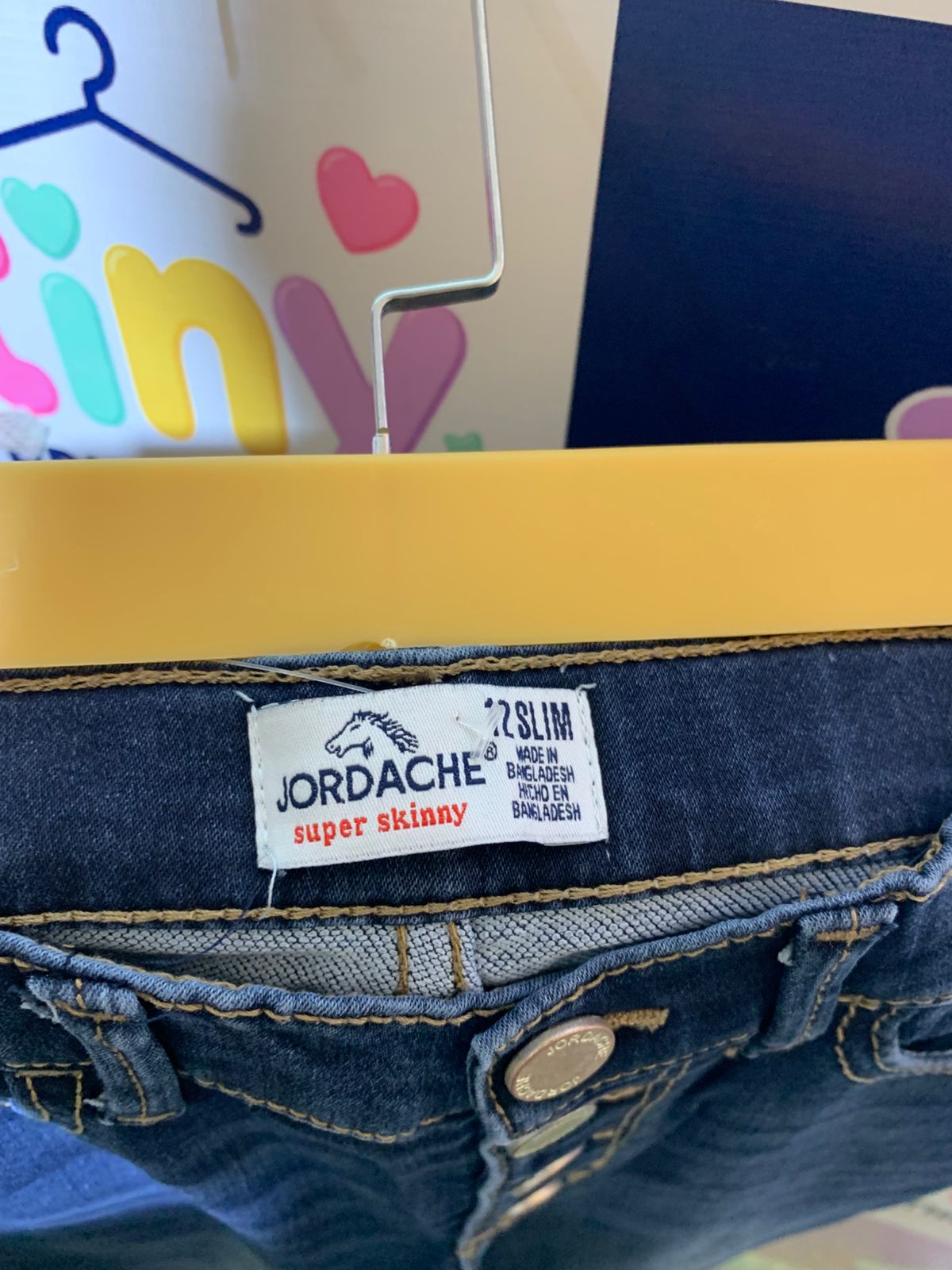 Jordache Girls High-Rise Super Skinny Button-Fly Jeans - Size 12 Slim (Estimated Age 11-12 Years) AB1