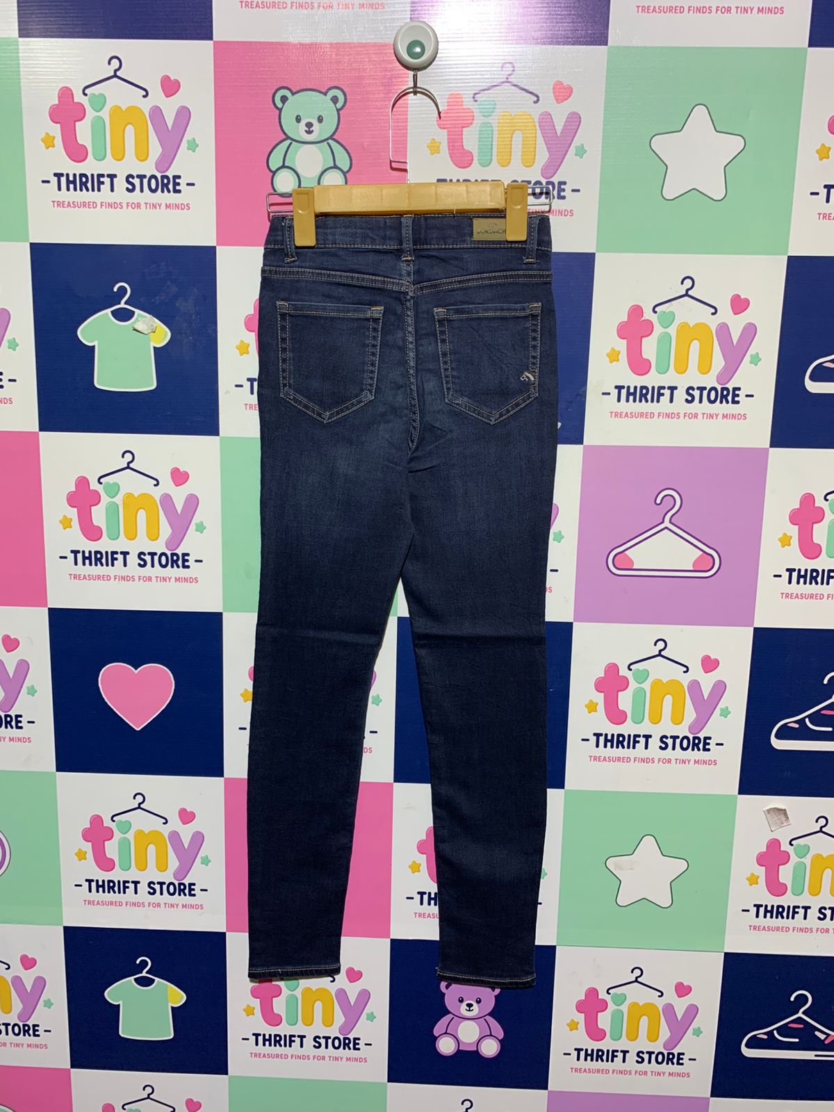Jordache Girls High-Rise Super Skinny Button-Fly Jeans - Size 12 Slim (Estimated Age 11-12 Years) AB1
