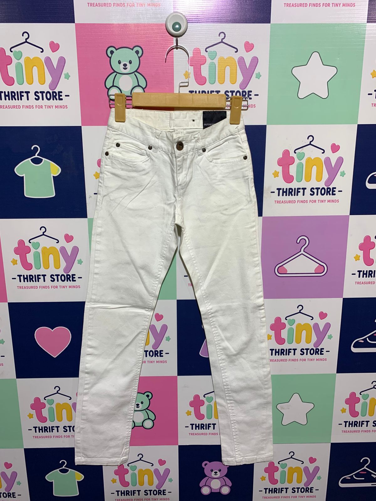 Outfitters Nation Girls White "Energetic Denim" Slim Fit Jeans - Size 21/28 AB1