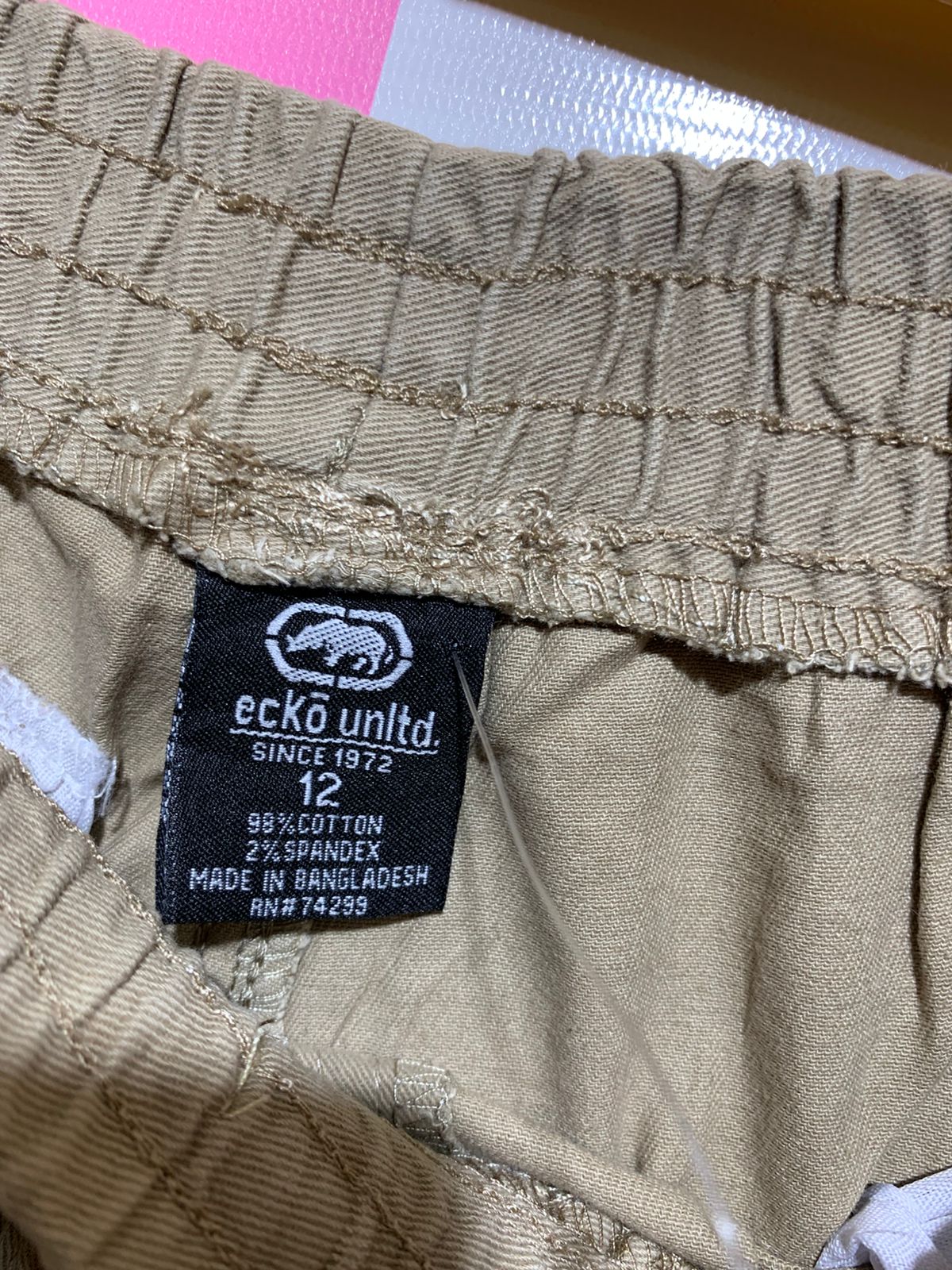 Ecko Unltd. Boys Khaki Twill Jogger Pants - Size 12 (Estimated Age 11-12Y) AB1