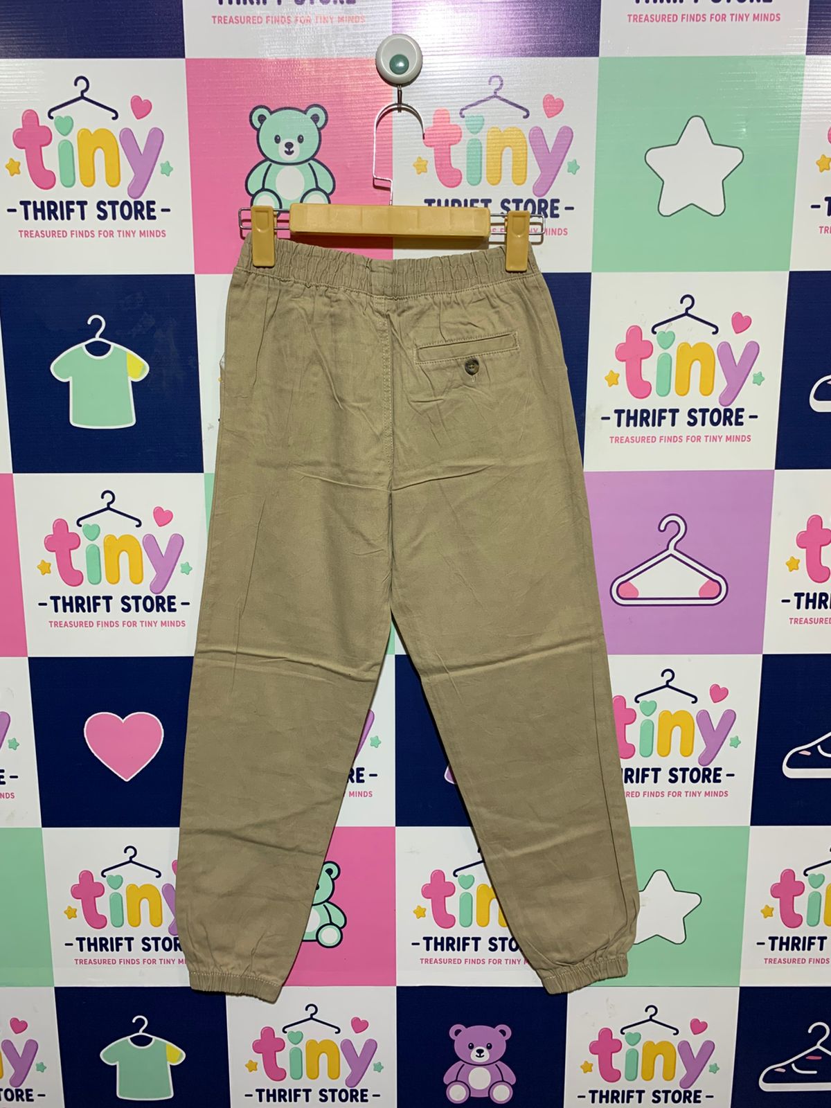 Ecko Unltd. Boys Khaki Twill Jogger Pants - Size 12 (Estimated Age 11-12Y) AB1