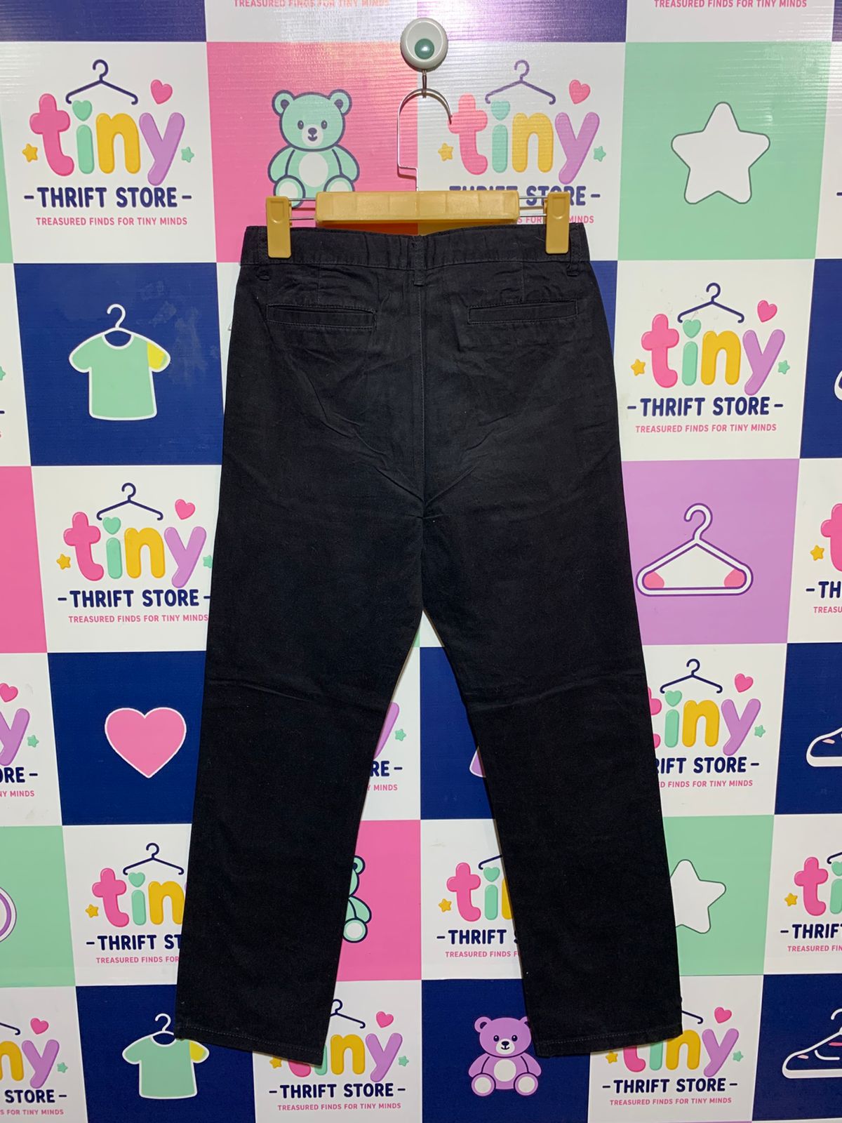 The Children's Place Boys Classic Black Chino Pants - Size 12 AB1