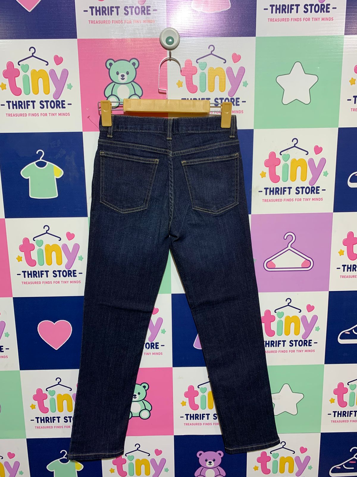 Wonder Nation Boys Slim Fit Deep Indigo Denim Jeans - Size 12 Slim AB1