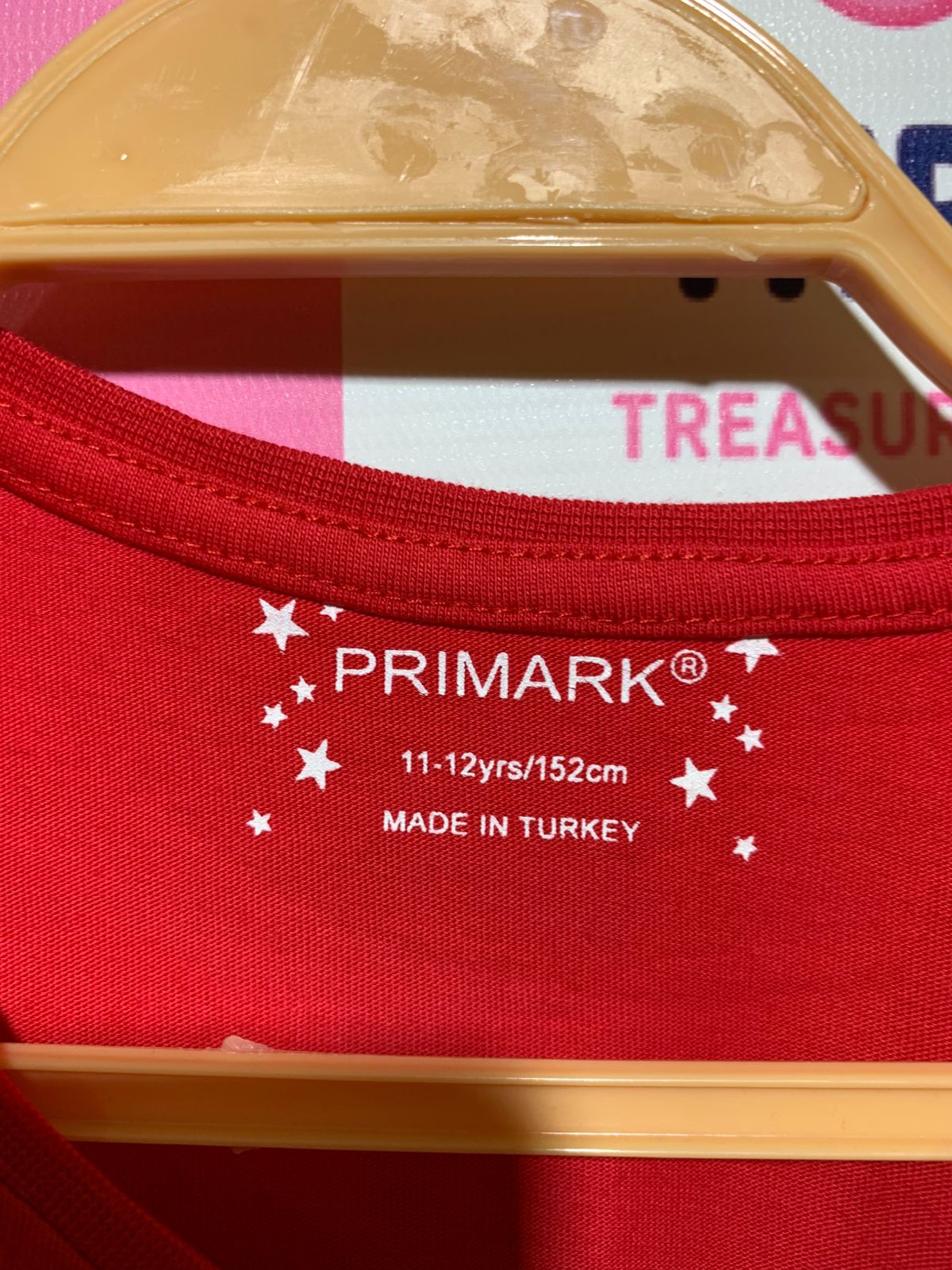 Primark Girls Pink "BKLYN NYC 1976" Short Sleeve Graphic Tee - Size Estimated Age 11-12 Years AB1