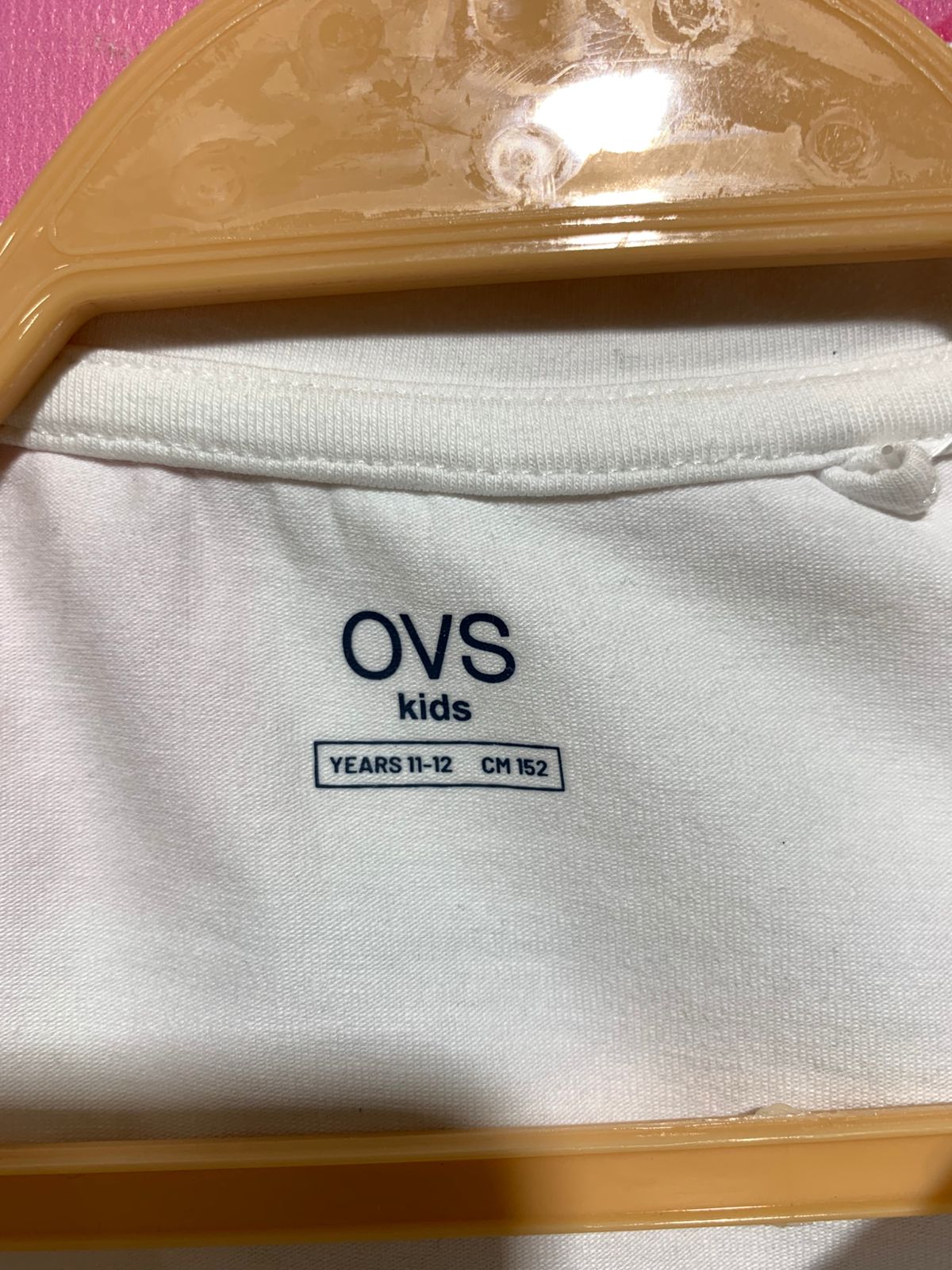 OVS Kids Girls White "BE KIND" Mixed-Media Embellished Graphic Tee - Size Estimated Age 11-12 Years AB1