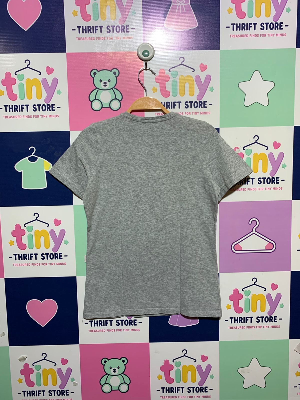 Happy Kids by Tchibo Girls Heather Grey Sequin "COOL" Short Sleeve Tee - Size 146/152 11 to 12 years AB1