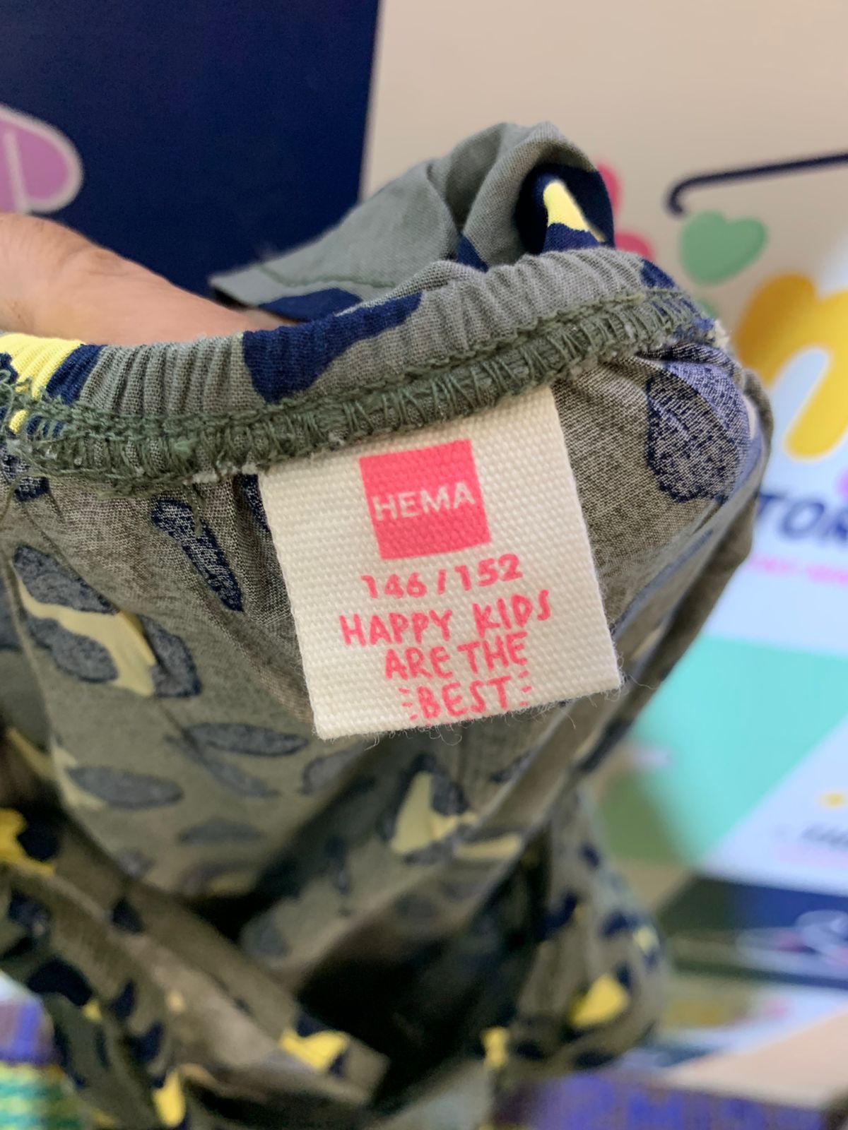HEMA Girls Olive Green Abstract Leopard Print Ruffled Romper - Size 146/152 (Estimated Age 10-12 Years) AB1