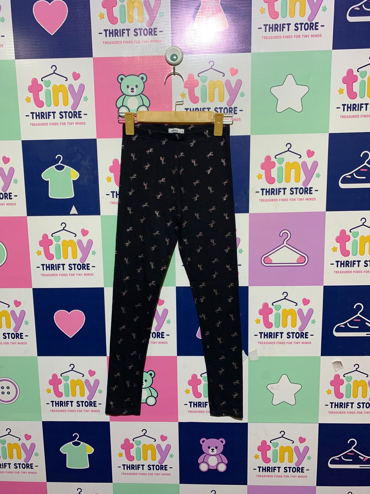 H&M Girls Solid Black Comfort Stretch Leggings - Size 10-11 Years (Estimated Age 10-11) AB1