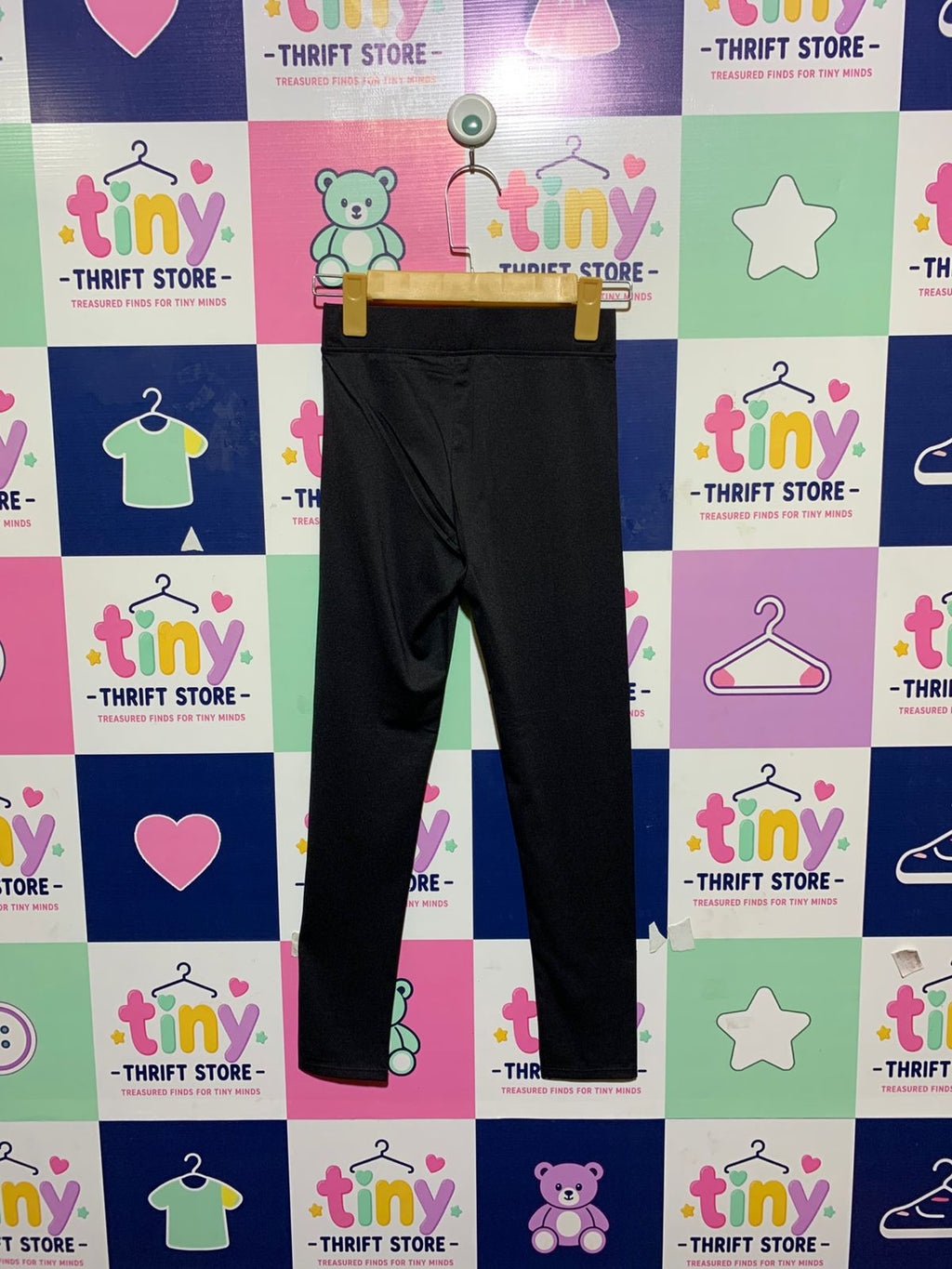 H&M Girls Solid Black Comfort Stretch Leggings - Size 10-11 Years (Estimated Age 10-11) AB1